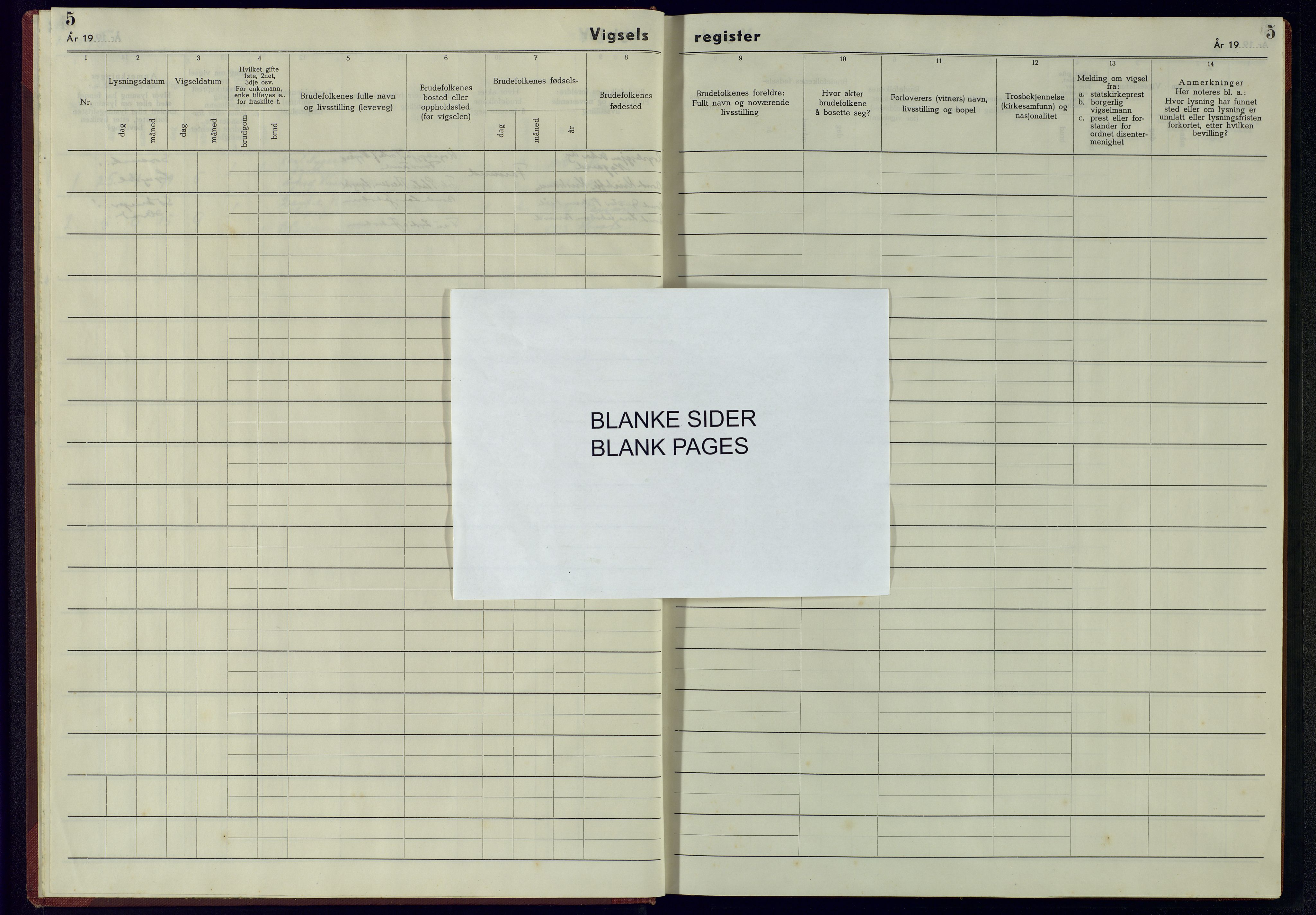 Herad sokneprestkontor, AV/SAK-1111-0018/J/Jb/L0003: Marriage register no. A-VI-4, 1942-1945