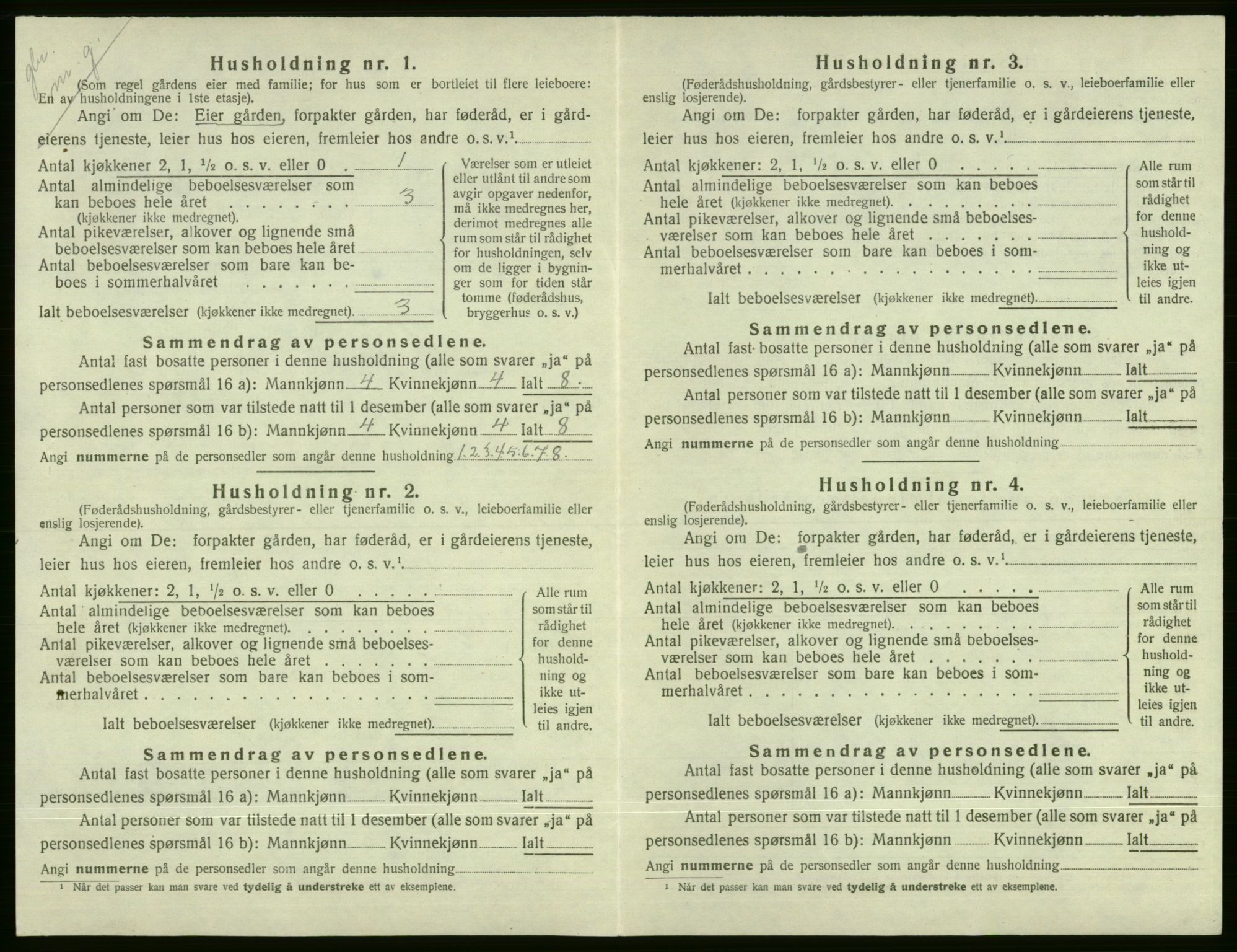 SAB, 1920 census for Voss, 1920, p. 2098