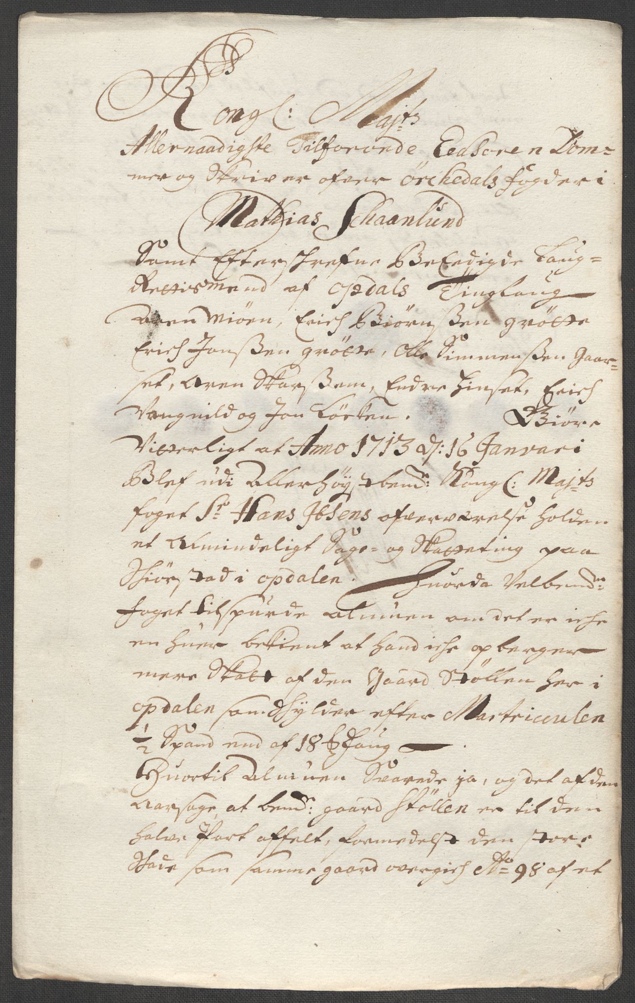 Rentekammeret inntil 1814, Reviderte regnskaper, Fogderegnskap, AV/RA-EA-4092/R60/L3963: Fogderegnskap Orkdal og Gauldal, 1712, p. 449