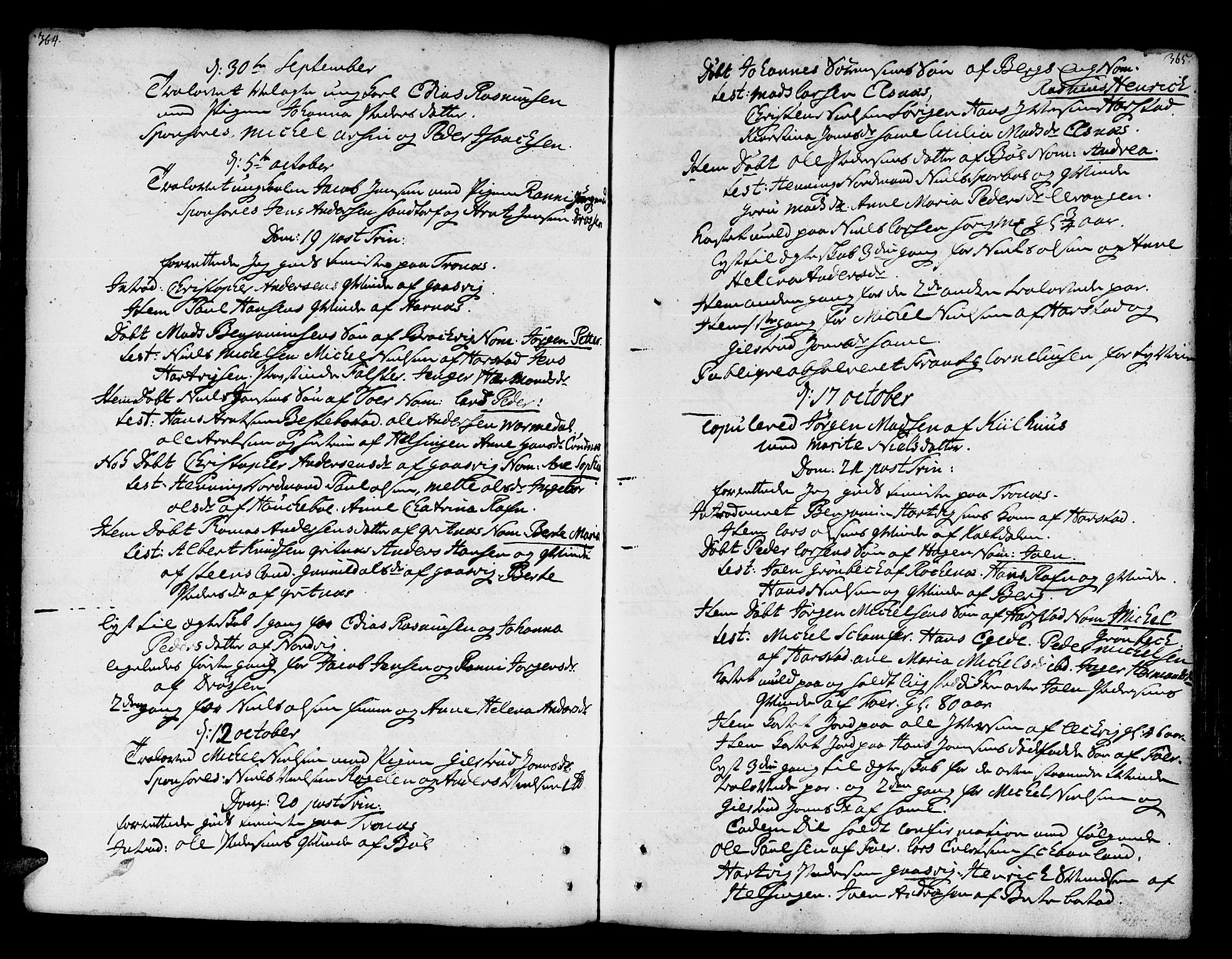 Trondenes sokneprestkontor, AV/SATØ-S-1319/H/Ha/L0002kirke: Parish register (official) no. 2, 1751-1781, p. 364-365