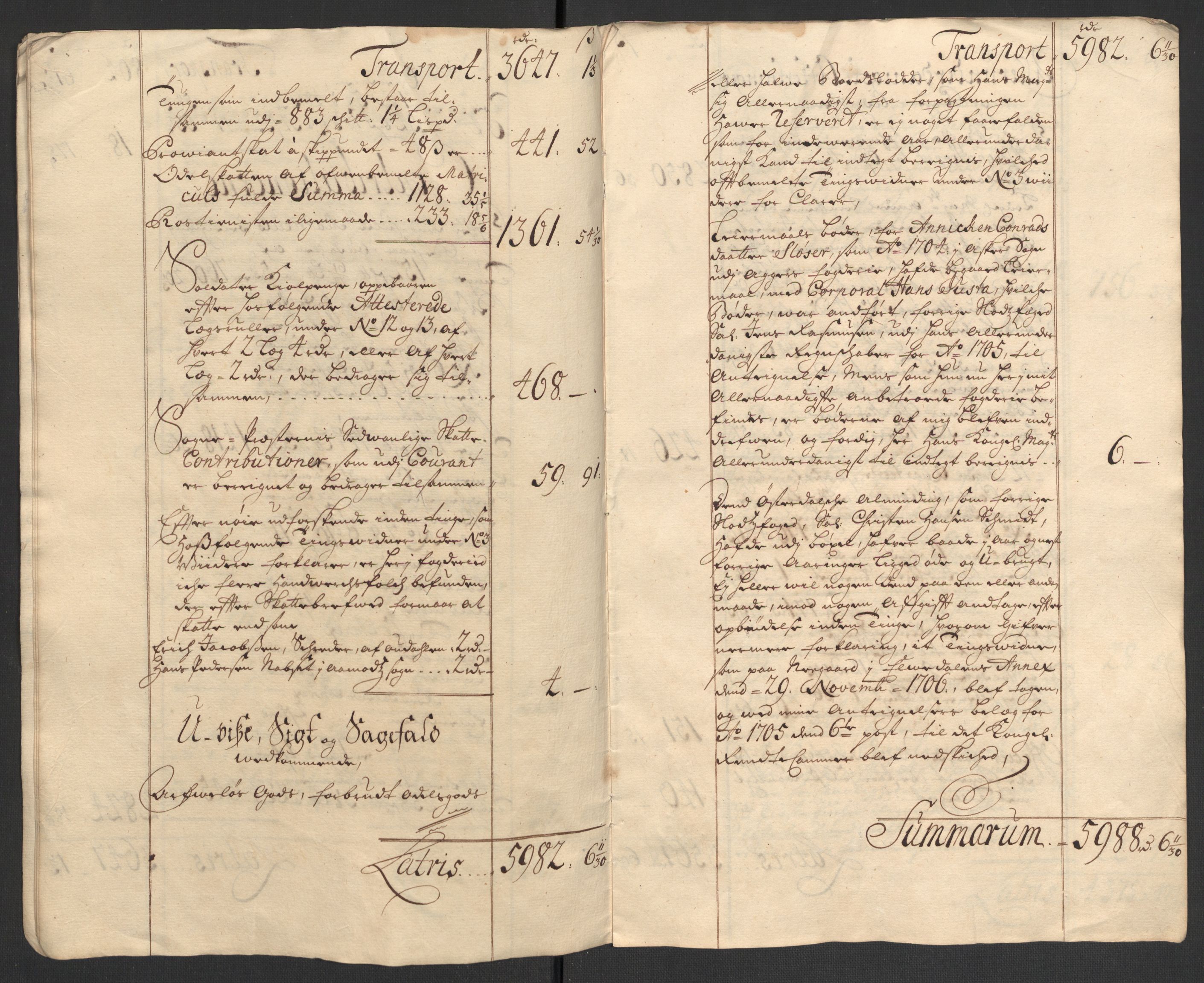 Rentekammeret inntil 1814, Reviderte regnskaper, Fogderegnskap, RA/EA-4092/R13/L0843: Fogderegnskap Solør, Odal og Østerdal, 1705-1706, p. 326
