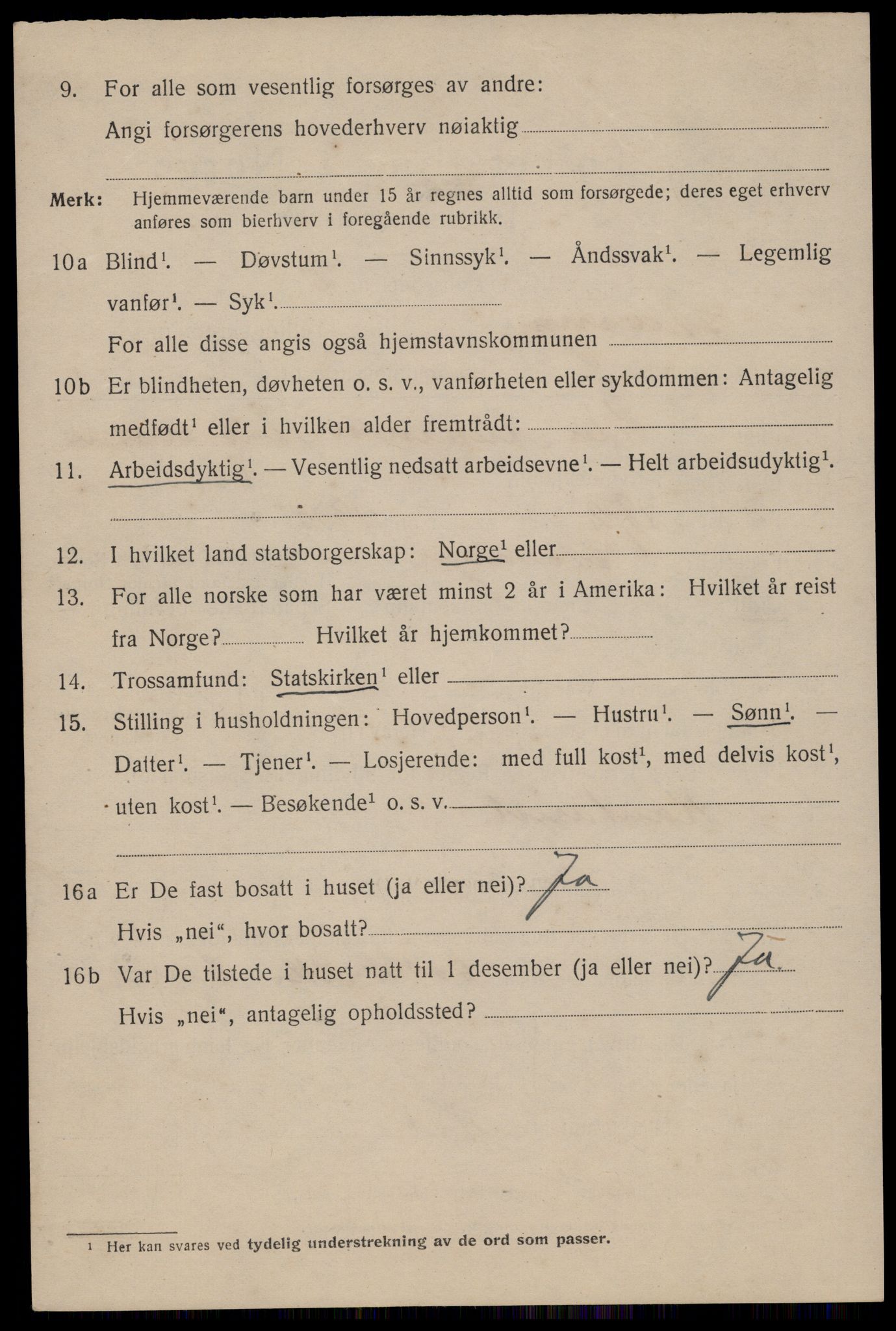 SAST, 1920 census for Stavanger, 1920, p. 101035