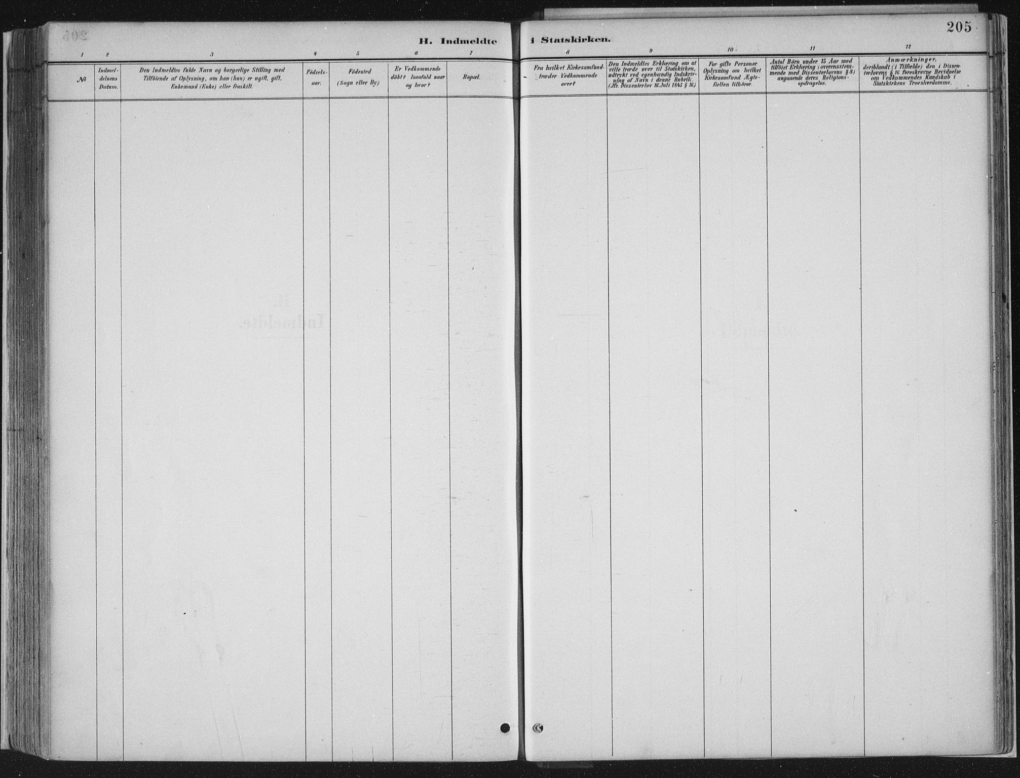 Jostedal sokneprestembete, SAB/A-80601/H/Haa/Haab/L0001: Parish register (official) no. B 1, 1887-1914, p. 205