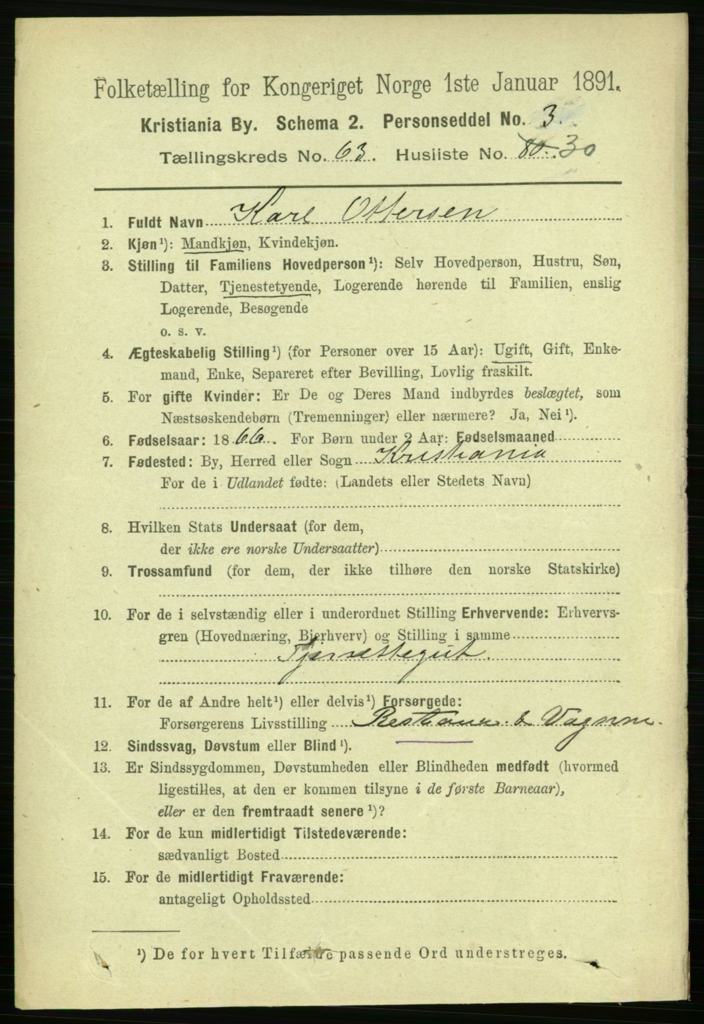 RA, 1891 census for 0301 Kristiania, 1891, p. 34284