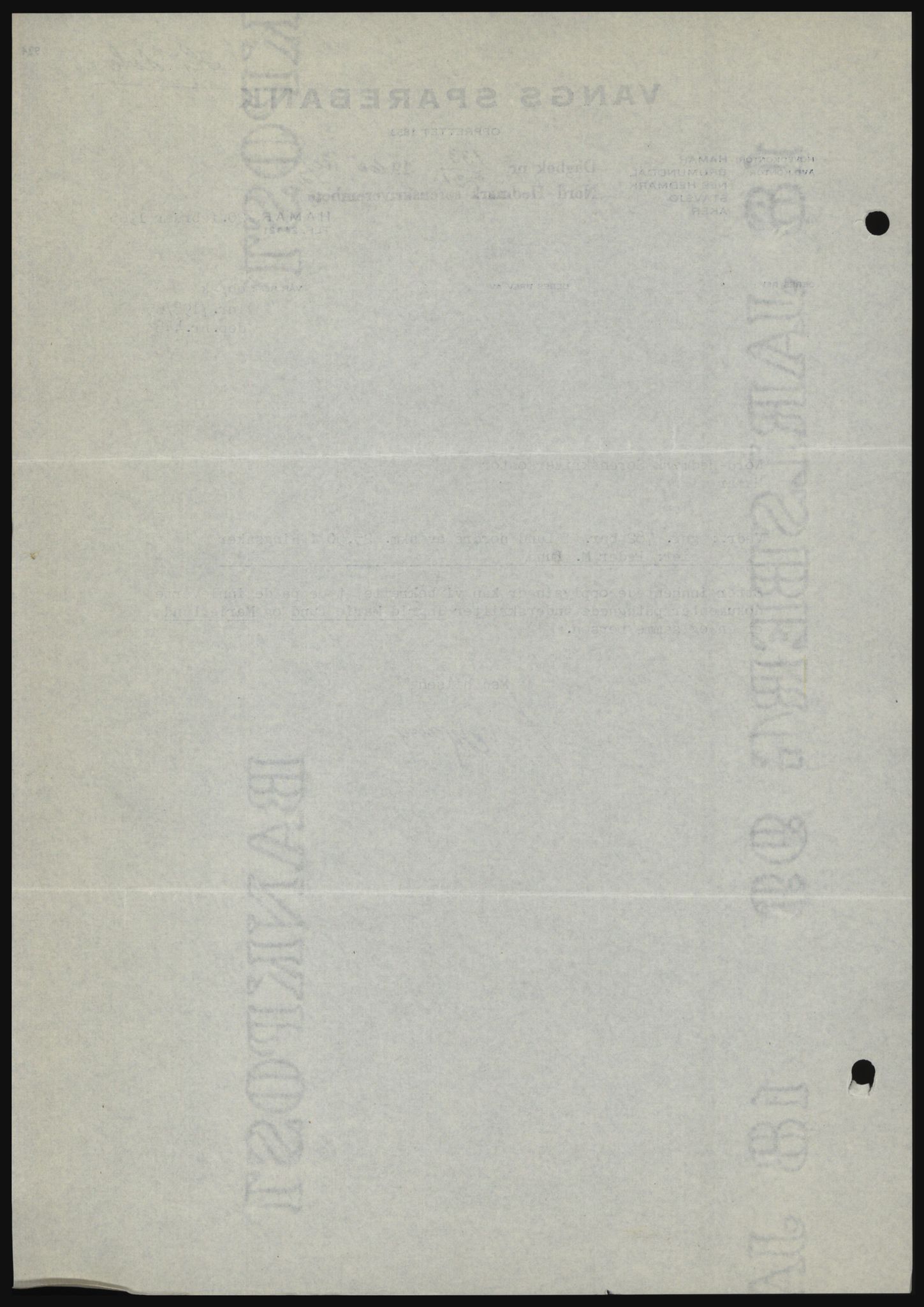 Nord-Hedmark sorenskriveri, SAH/TING-012/H/Hc/L0021: Mortgage book no. 21, 1964-1965, Diary no: : 733/1965