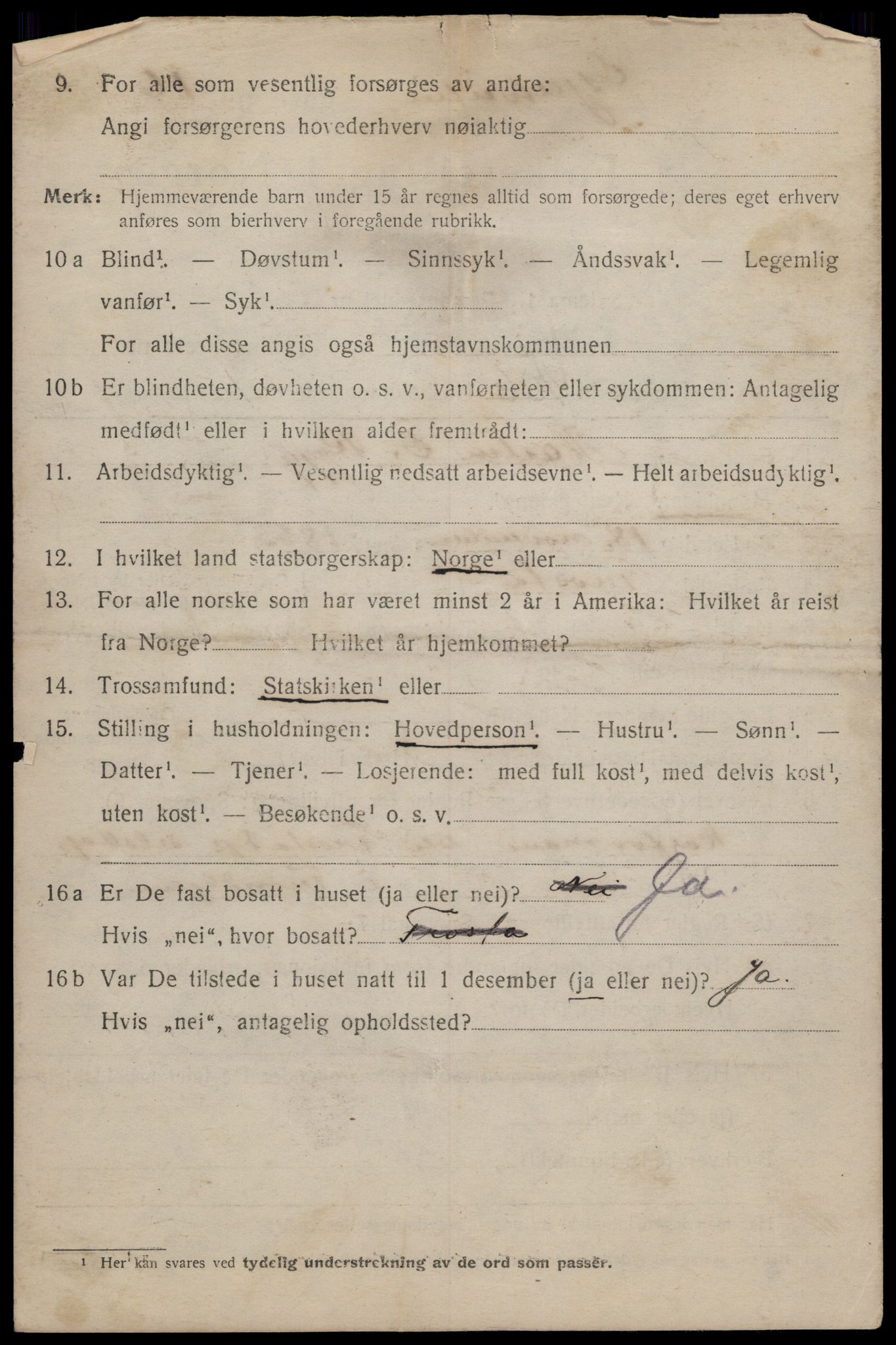 SAT, 1920 census for Trondheim, 1920, p. 54087