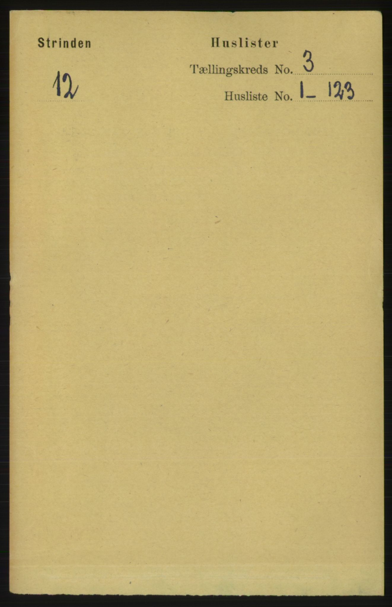RA, 1891 census for 1660 Strinda, 1891, p. 1908