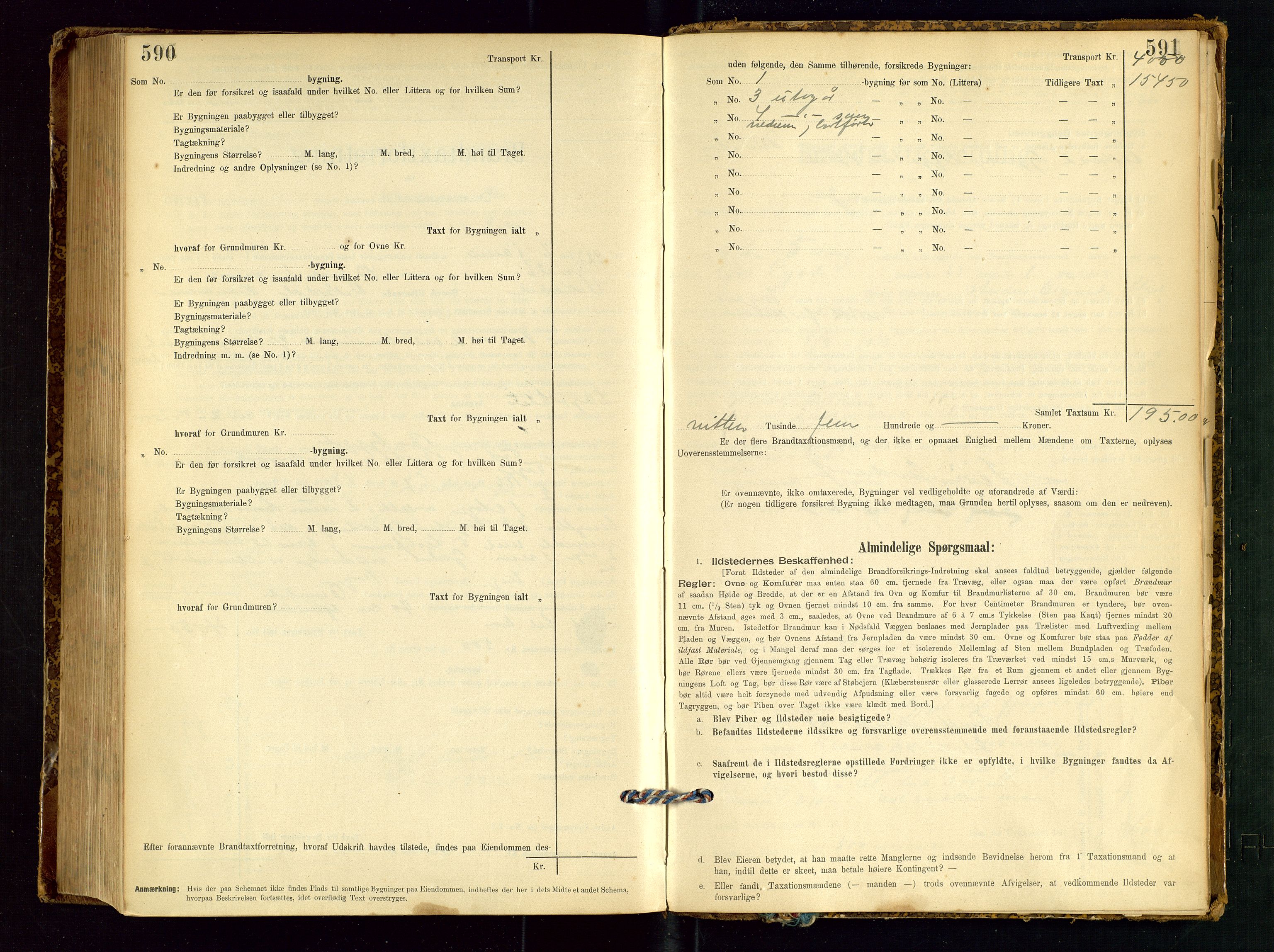 Vikedal lensmannskontor, AV/SAST-A-100179/Gob/L0004: Branntakstprotokoll, 1894-1952, p. 590-591