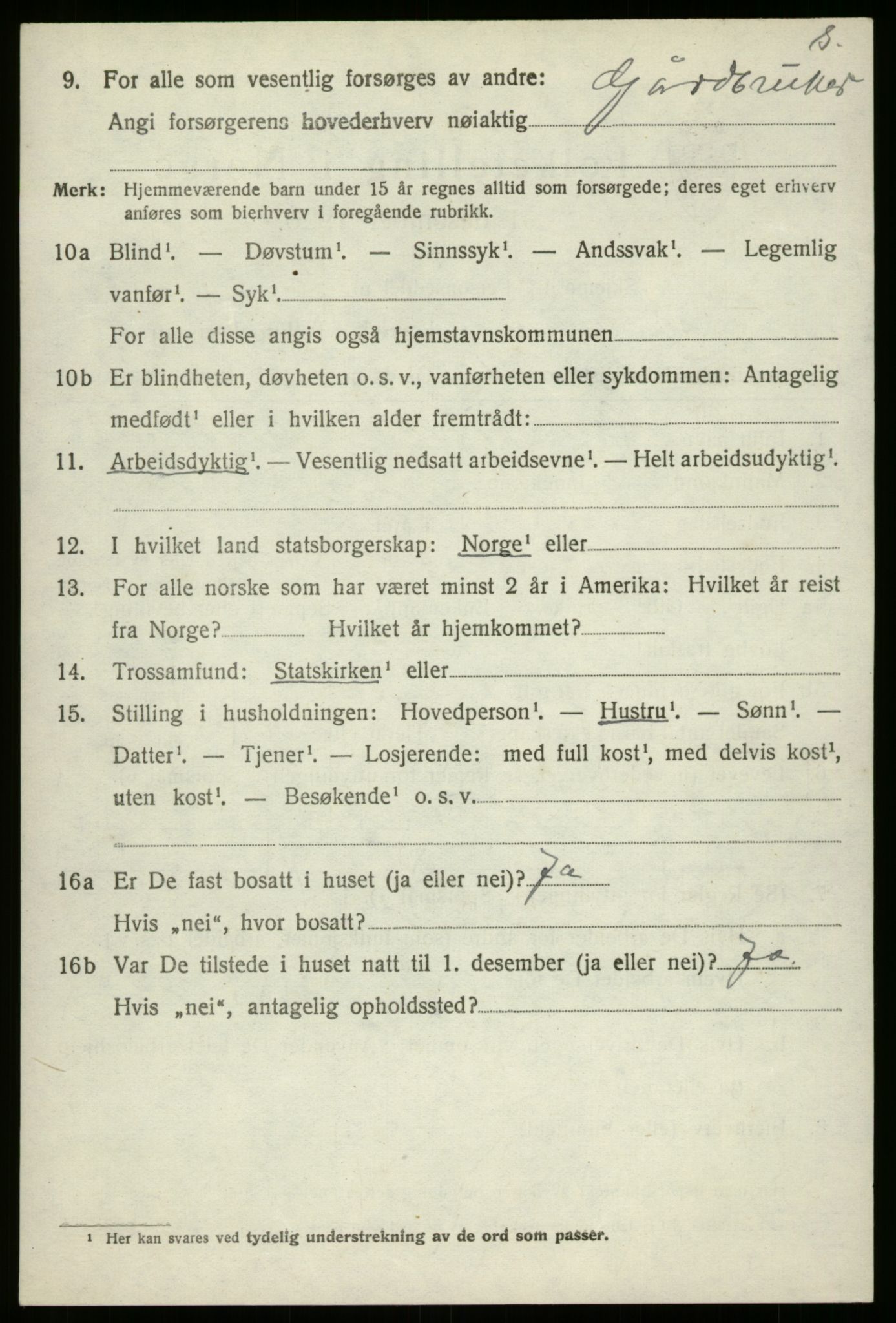 SAB, 1920 census for Innvik, 1920, p. 4634