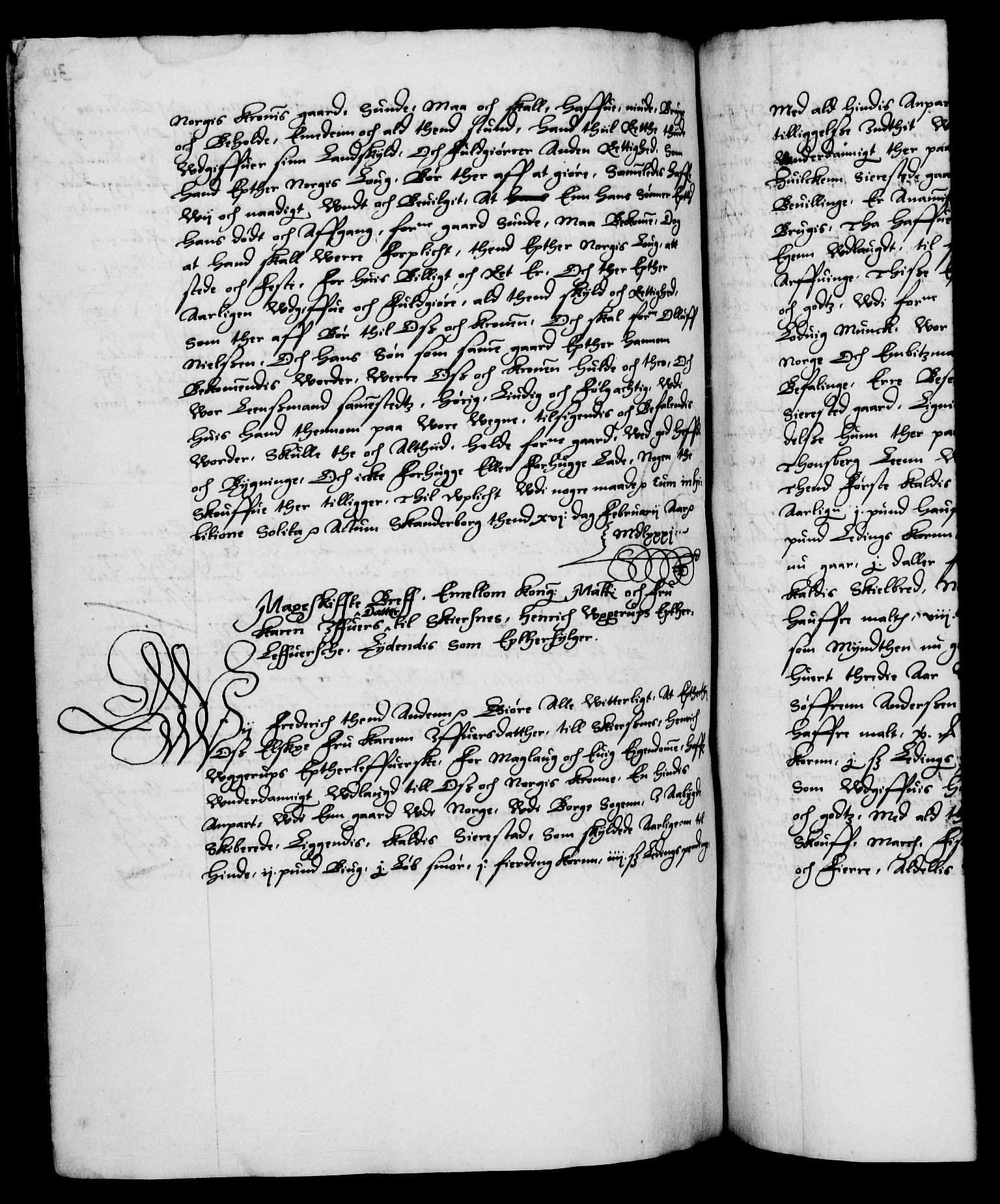 Danske Kanselli 1572-1799, RA/EA-3023/F/Fc/Fca/Fcaa/L0001: Norske registre (mikrofilm), 1572-1588, p. 318b
