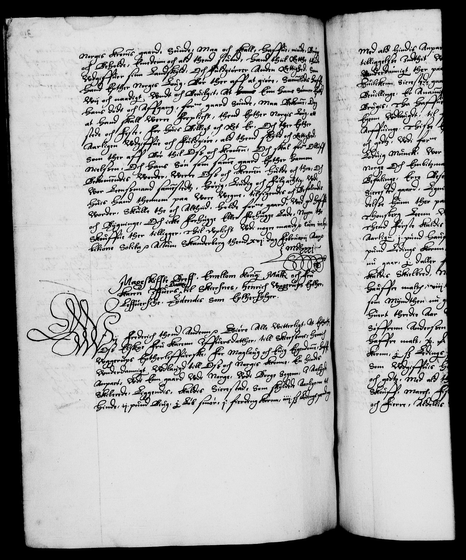 Danske Kanselli 1572-1799, AV/RA-EA-3023/F/Fc/Fca/Fcaa/L0001: Norske registre (mikrofilm), 1572-1588, p. 318b