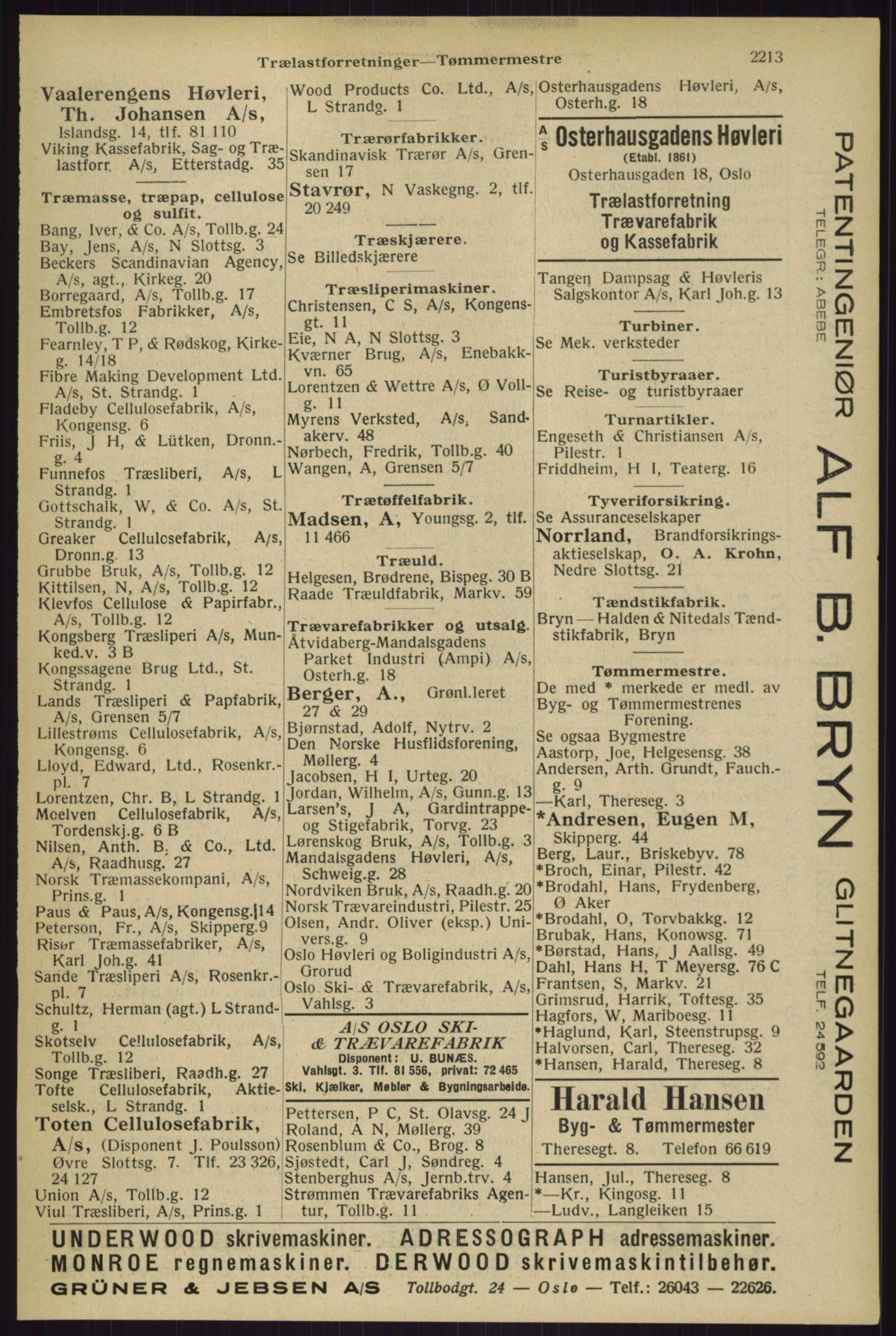 Kristiania/Oslo adressebok, PUBL/-, 1929, p. 2213