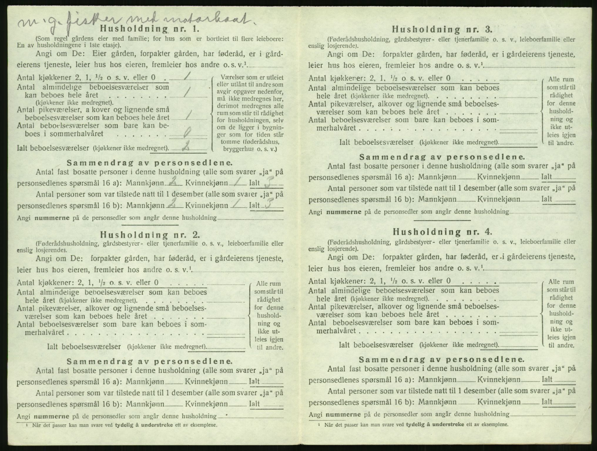 SAT, 1920 census for Vatne, 1920, p. 535