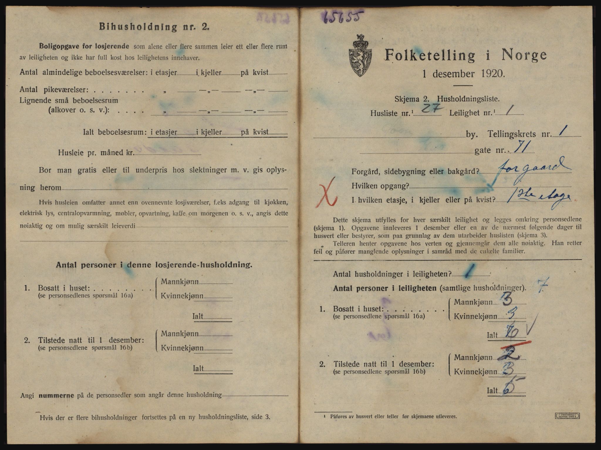 SAO, 1920 census for Son, 1920, p. 292