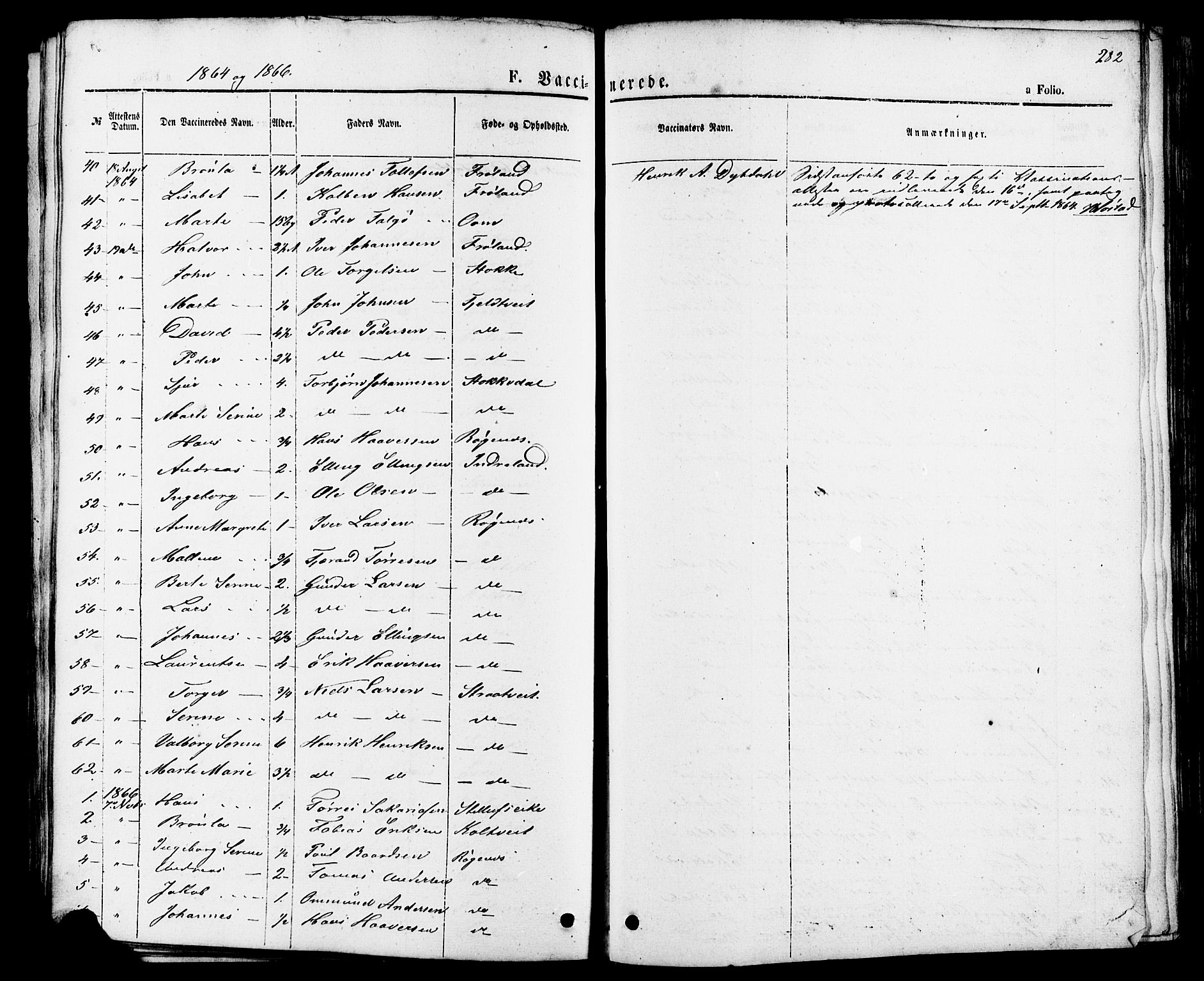 Skjold sokneprestkontor, AV/SAST-A-101847/H/Ha/Haa/L0007: Parish register (official) no. A 7, 1857-1882, p. 282