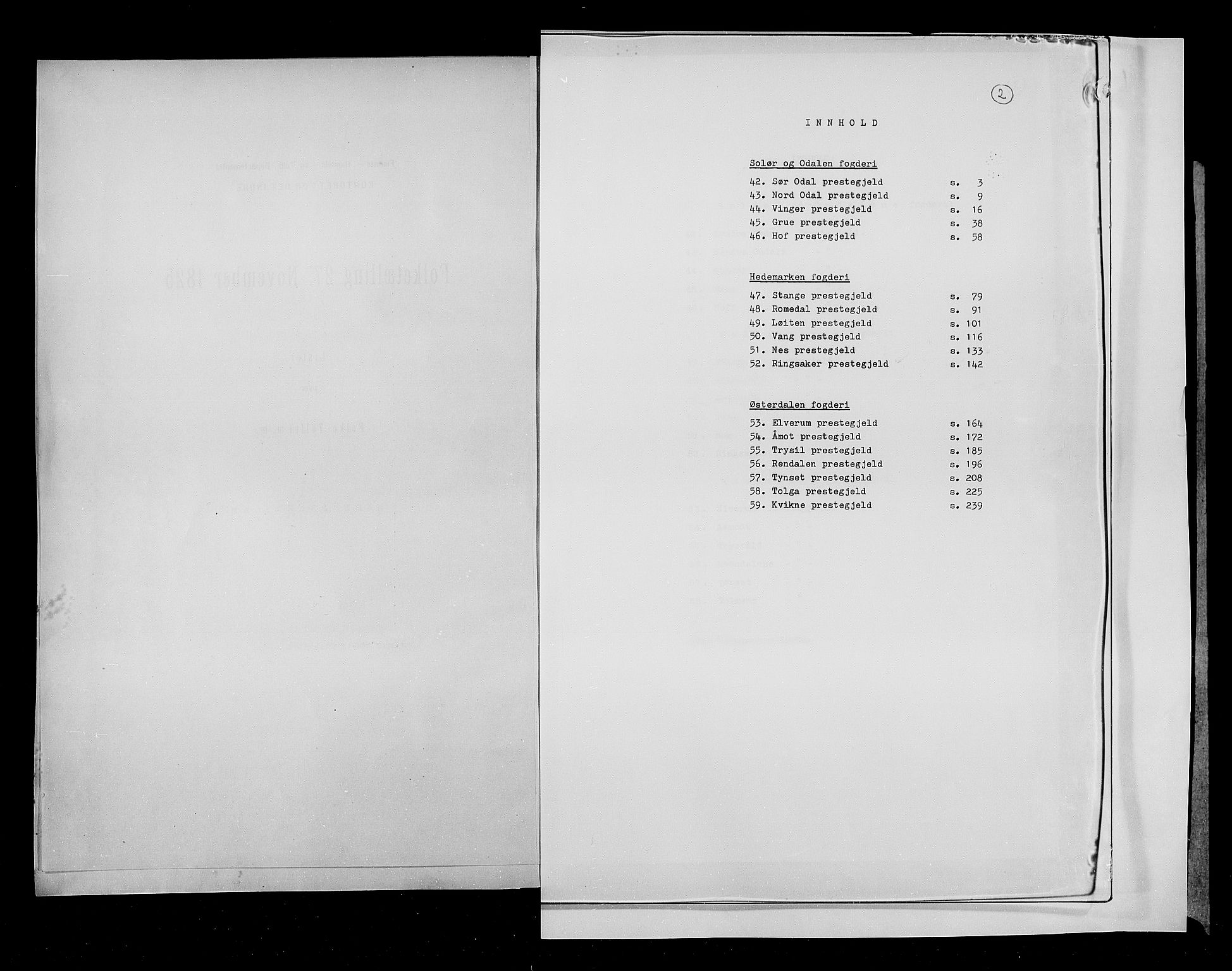 RA, Census 1825, vol. 5: Hedemarken amt, 1825, p. 2