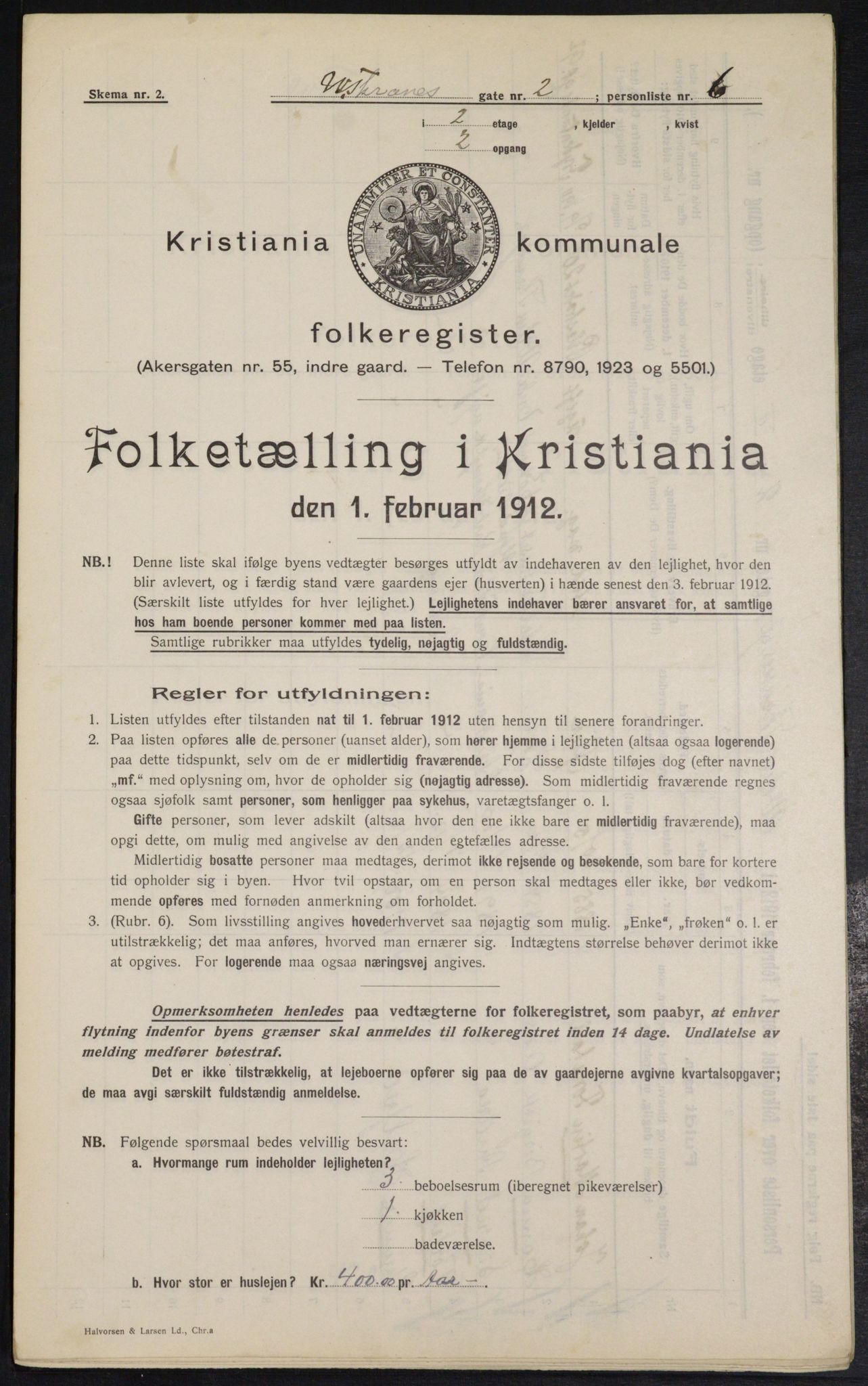OBA, Municipal Census 1912 for Kristiania, 1912, p. 126214