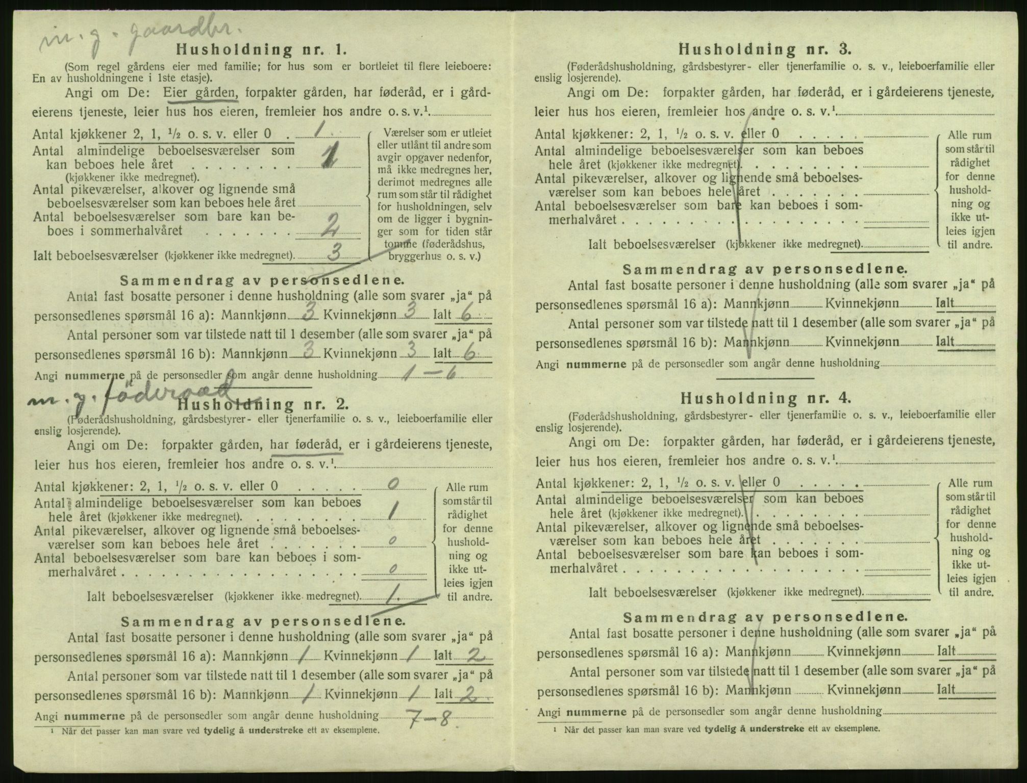 SAT, 1920 census for Vanylven, 1920, p. 98