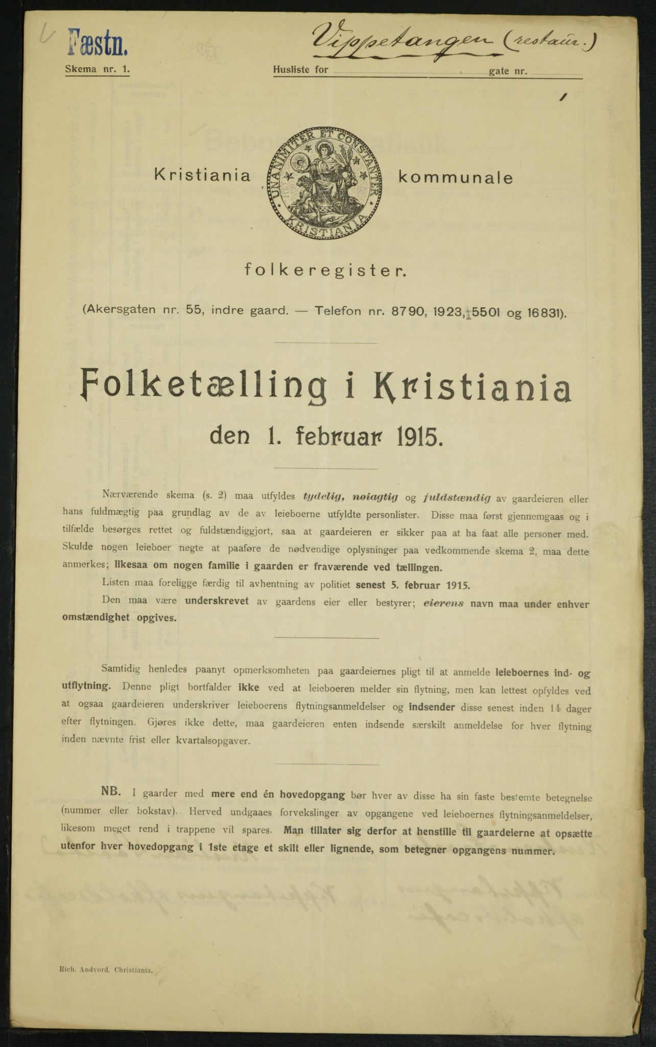 OBA, Municipal Census 1915 for Kristiania, 1915, p. 23631