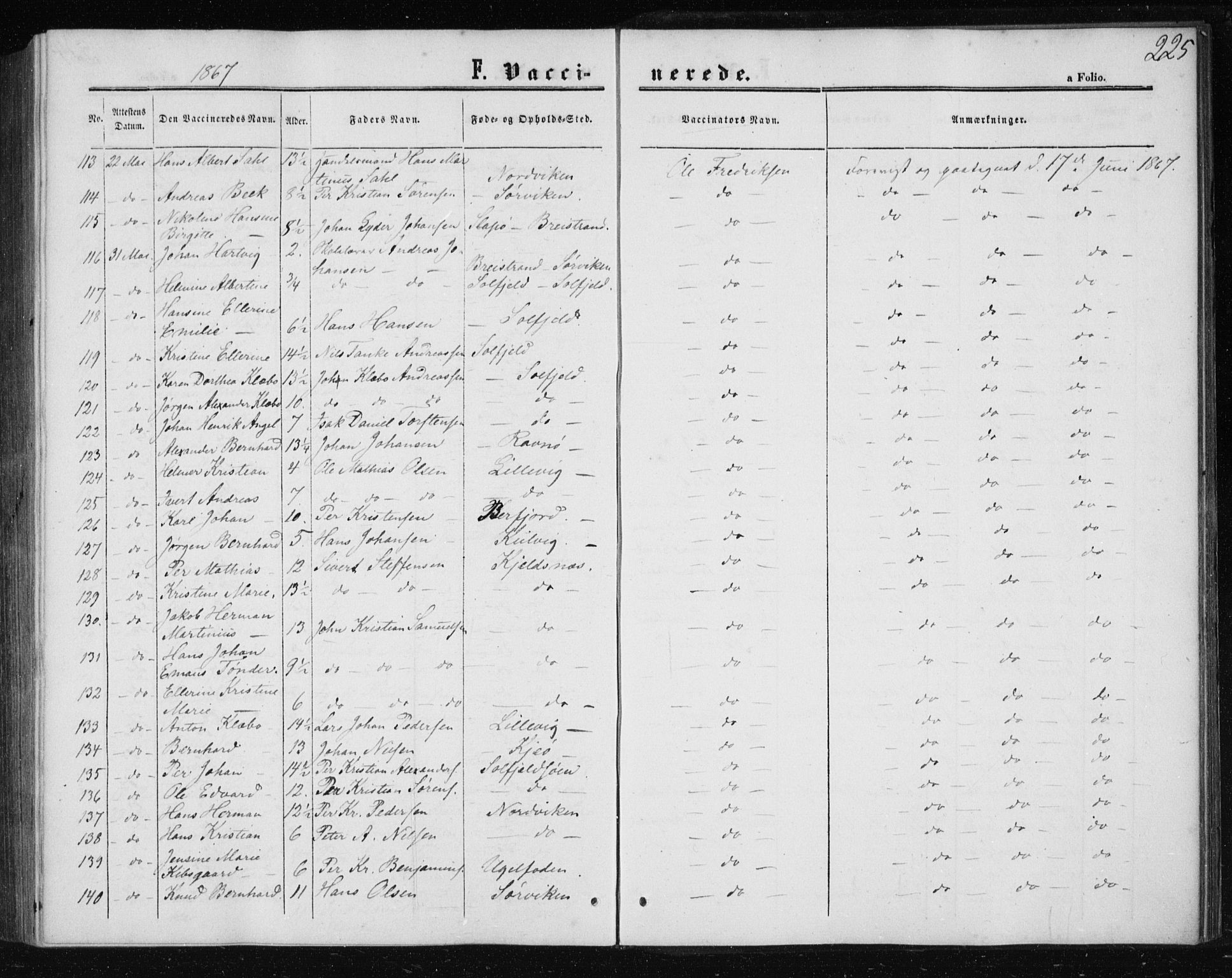 Ministerialprotokoller, klokkerbøker og fødselsregistre - Nordland, AV/SAT-A-1459/834/L0505: Parish register (official) no. 834A03, 1862-1871, p. 225