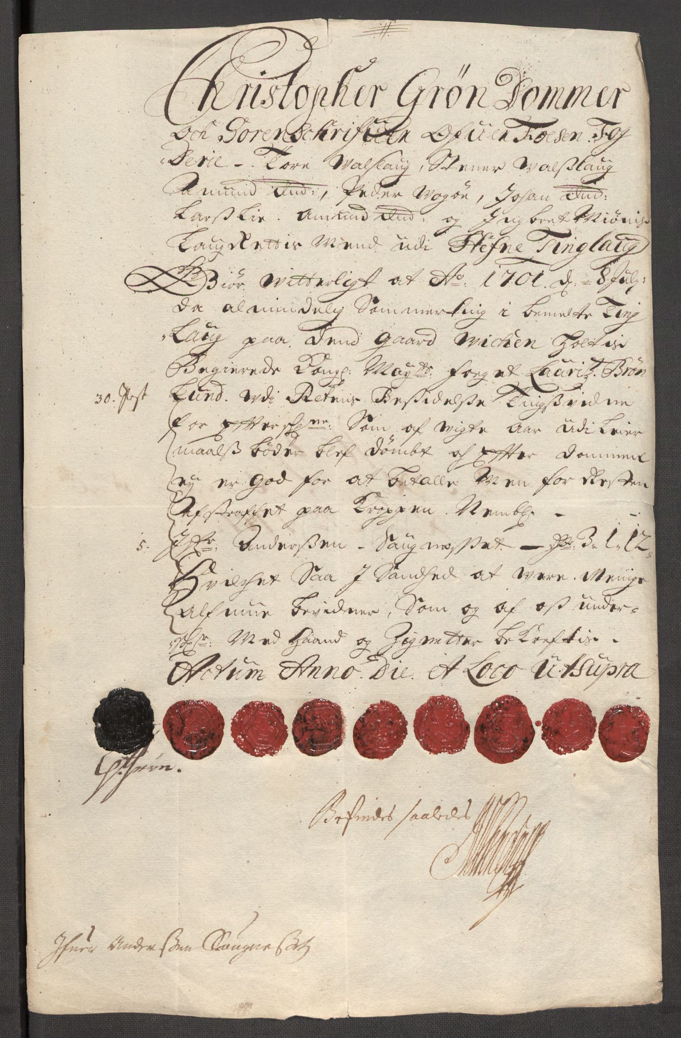 Rentekammeret inntil 1814, Reviderte regnskaper, Fogderegnskap, AV/RA-EA-4092/R57/L3854: Fogderegnskap Fosen, 1700-1701, p. 388