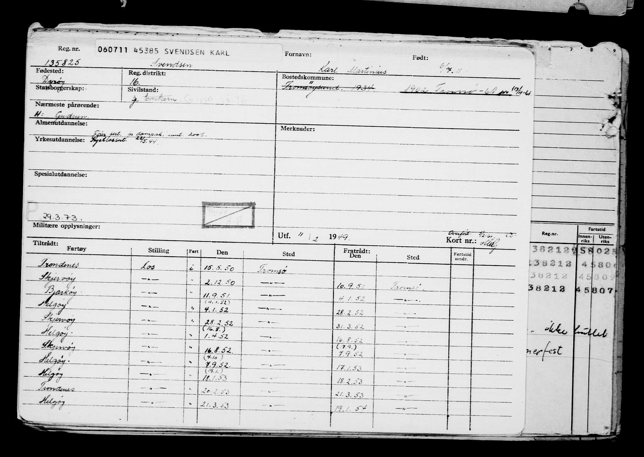 Direktoratet for sjømenn, AV/RA-S-3545/G/Gb/L0098: Hovedkort, 1911, p. 120