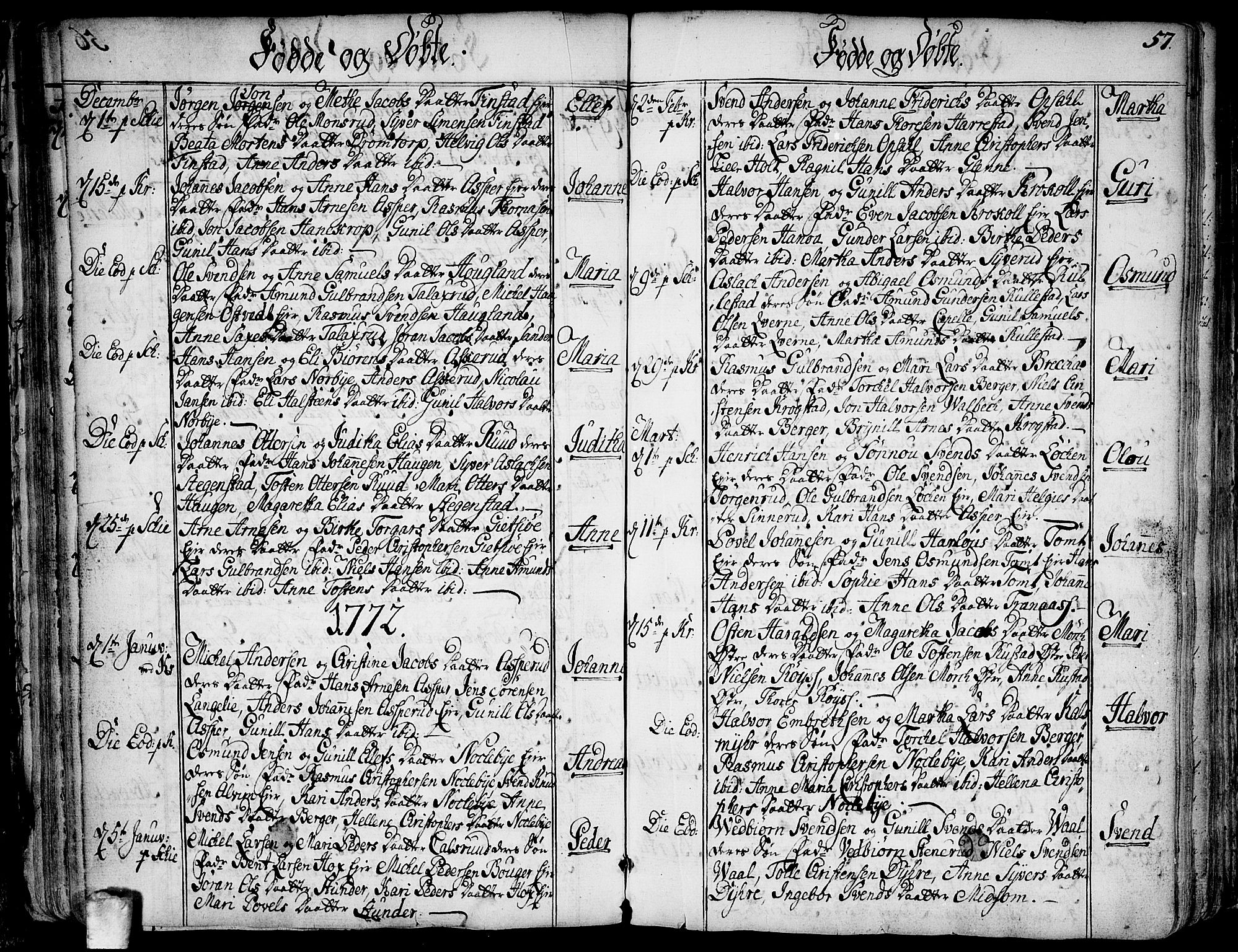 Kråkstad prestekontor Kirkebøker, AV/SAO-A-10125a/F/Fa/L0001: Parish register (official) no. I 1, 1736-1785, p. 57