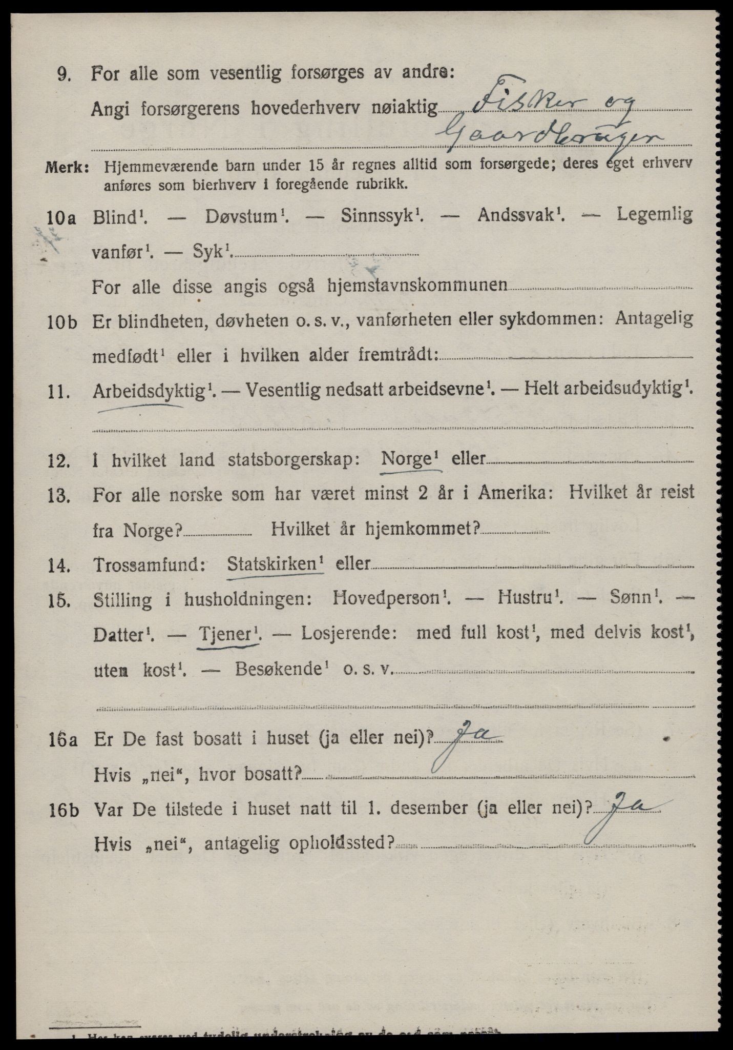 SAT, 1920 census for Sande (MR), 1920, p. 2959