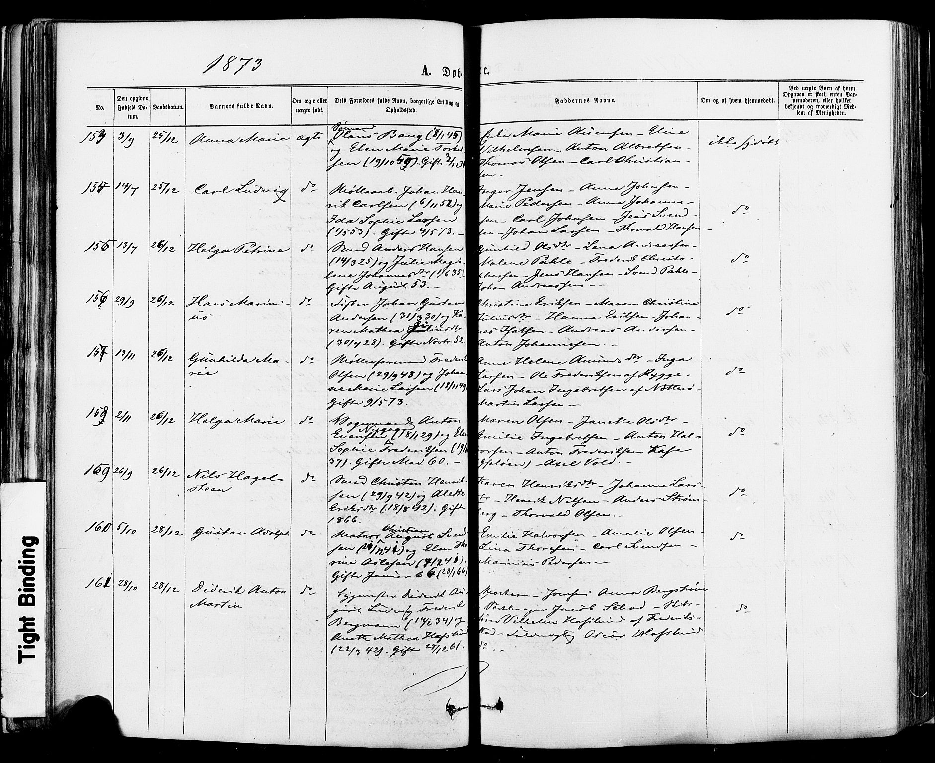 Moss prestekontor Kirkebøker, SAO/A-2003/F/Fa/L0010: Parish register (official) no. I 10, 1870-1877