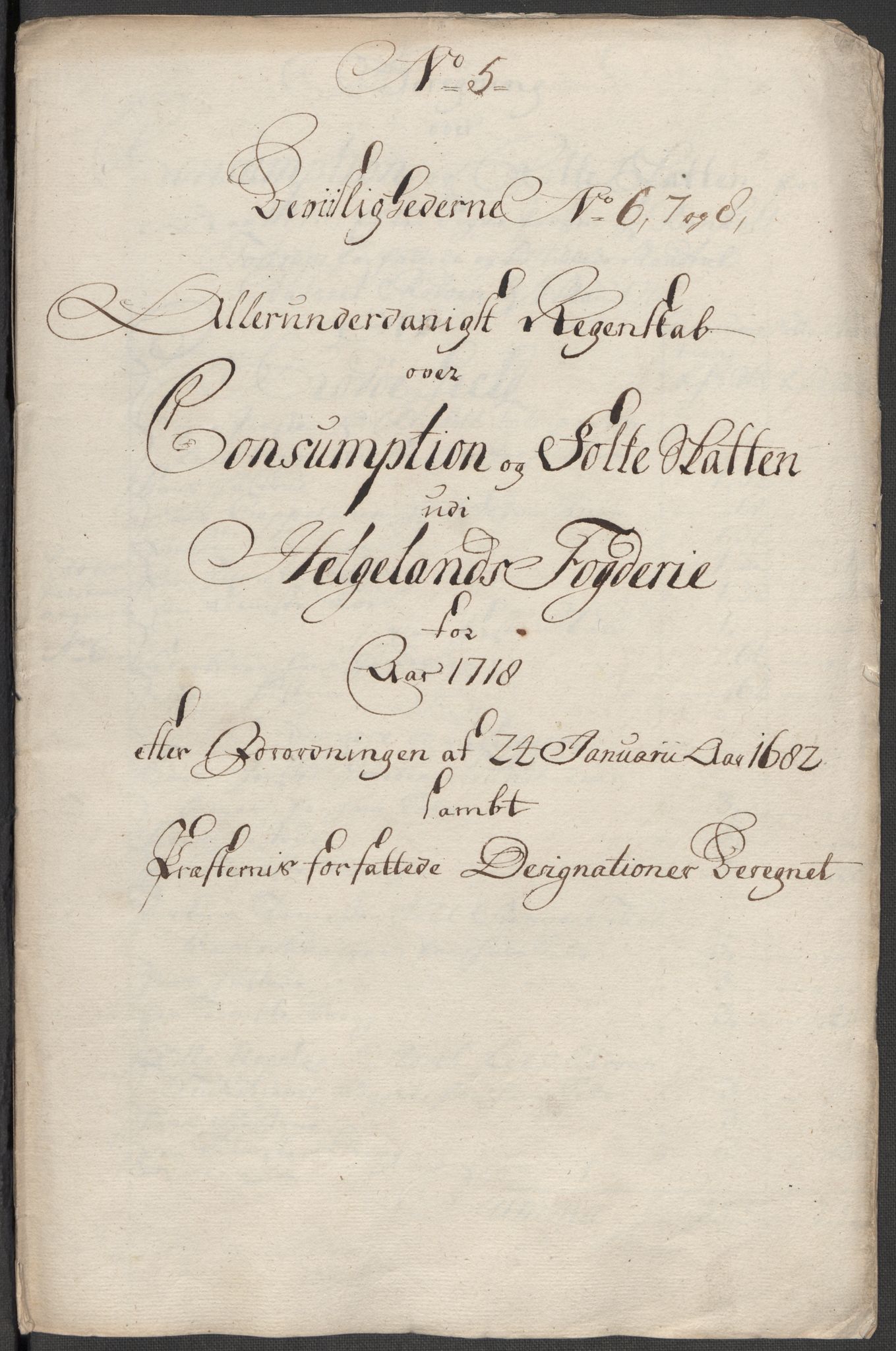 Rentekammeret inntil 1814, Reviderte regnskaper, Fogderegnskap, RA/EA-4092/R65/L4516: Fogderegnskap Helgeland, 1718, p. 111