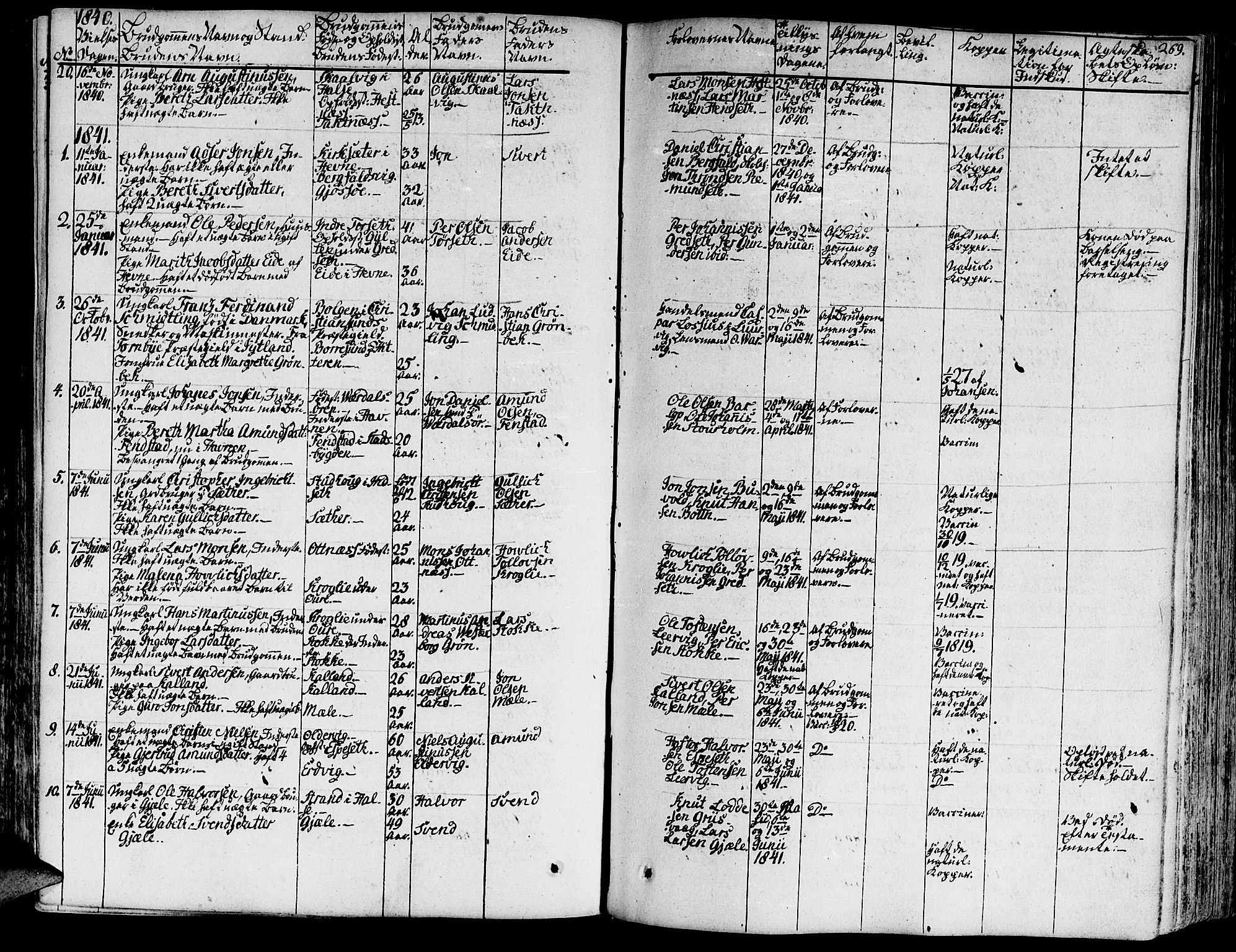 Ministerialprotokoller, klokkerbøker og fødselsregistre - Møre og Romsdal, SAT/A-1454/578/L0904: Parish register (official) no. 578A03, 1836-1858, p. 269