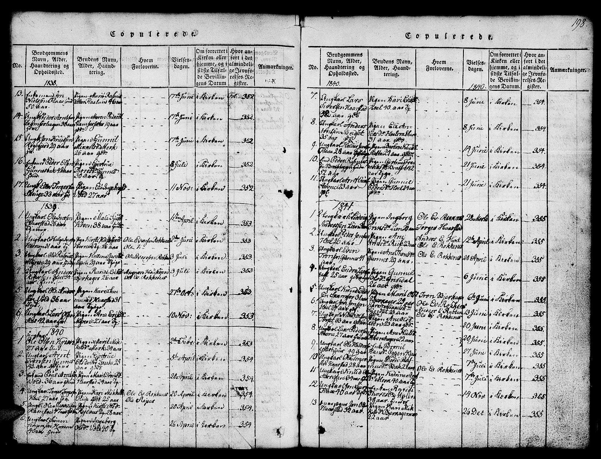 Ministerialprotokoller, klokkerbøker og fødselsregistre - Sør-Trøndelag, SAT/A-1456/674/L0874: Parish register (copy) no. 674C01, 1816-1860, p. 198
