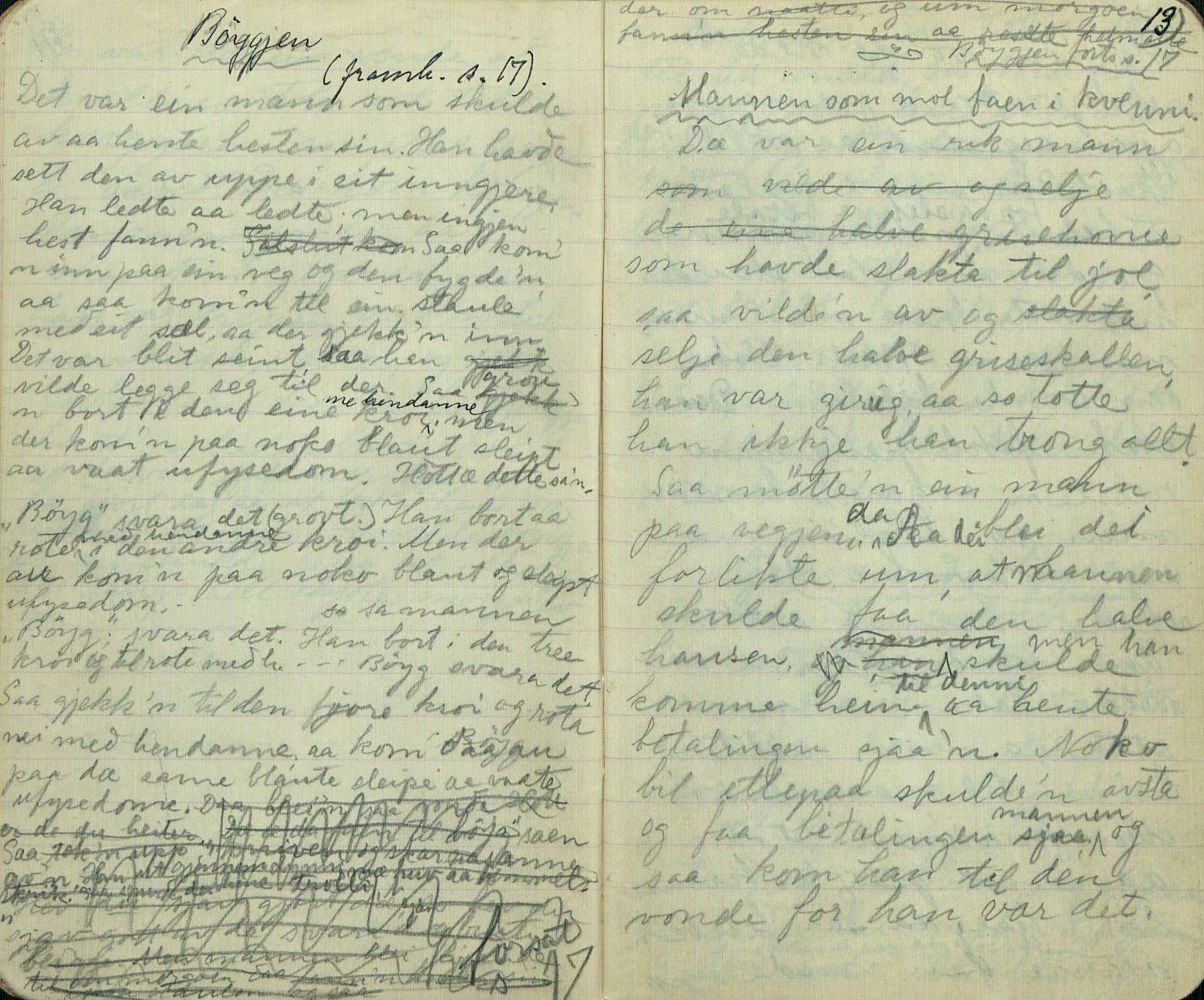 Rikard Berge, TEMU/TGM-A-1003/F/L0008/0030: 300-340 / 329 Oppskrifter av Svånaug A. Kasin, Seljord. Mest eventyr, 1915, p. 12-13