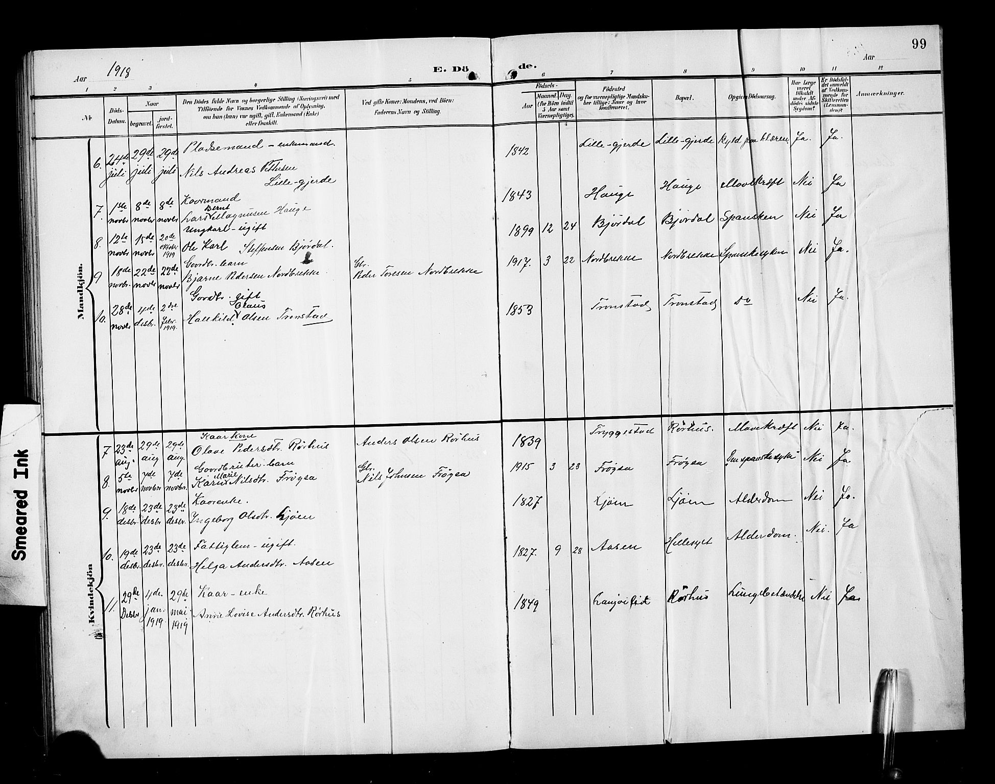 Ministerialprotokoller, klokkerbøker og fødselsregistre - Møre og Romsdal, AV/SAT-A-1454/517/L0231: Parish register (copy) no. 517C04, 1904-1918, p. 99