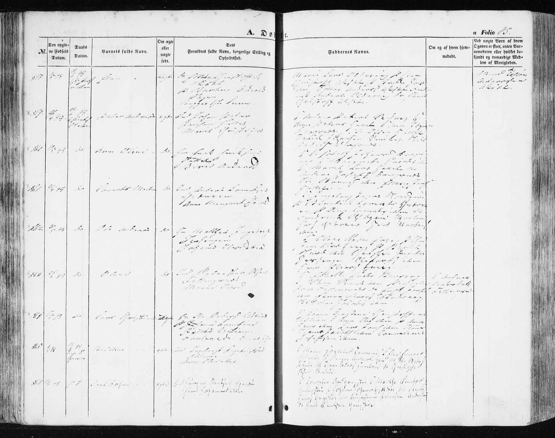 Ministerialprotokoller, klokkerbøker og fødselsregistre - Sør-Trøndelag, AV/SAT-A-1456/634/L0529: Parish register (official) no. 634A05, 1843-1851, p. 85