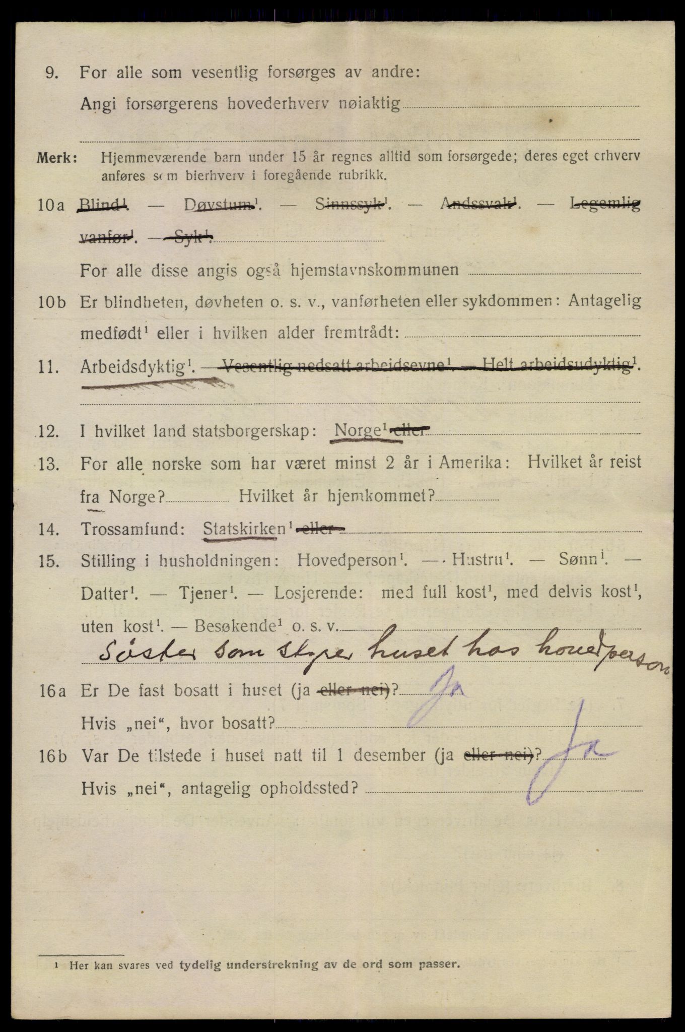 SAKO, 1920 census for Notodden, 1920, p. 8303