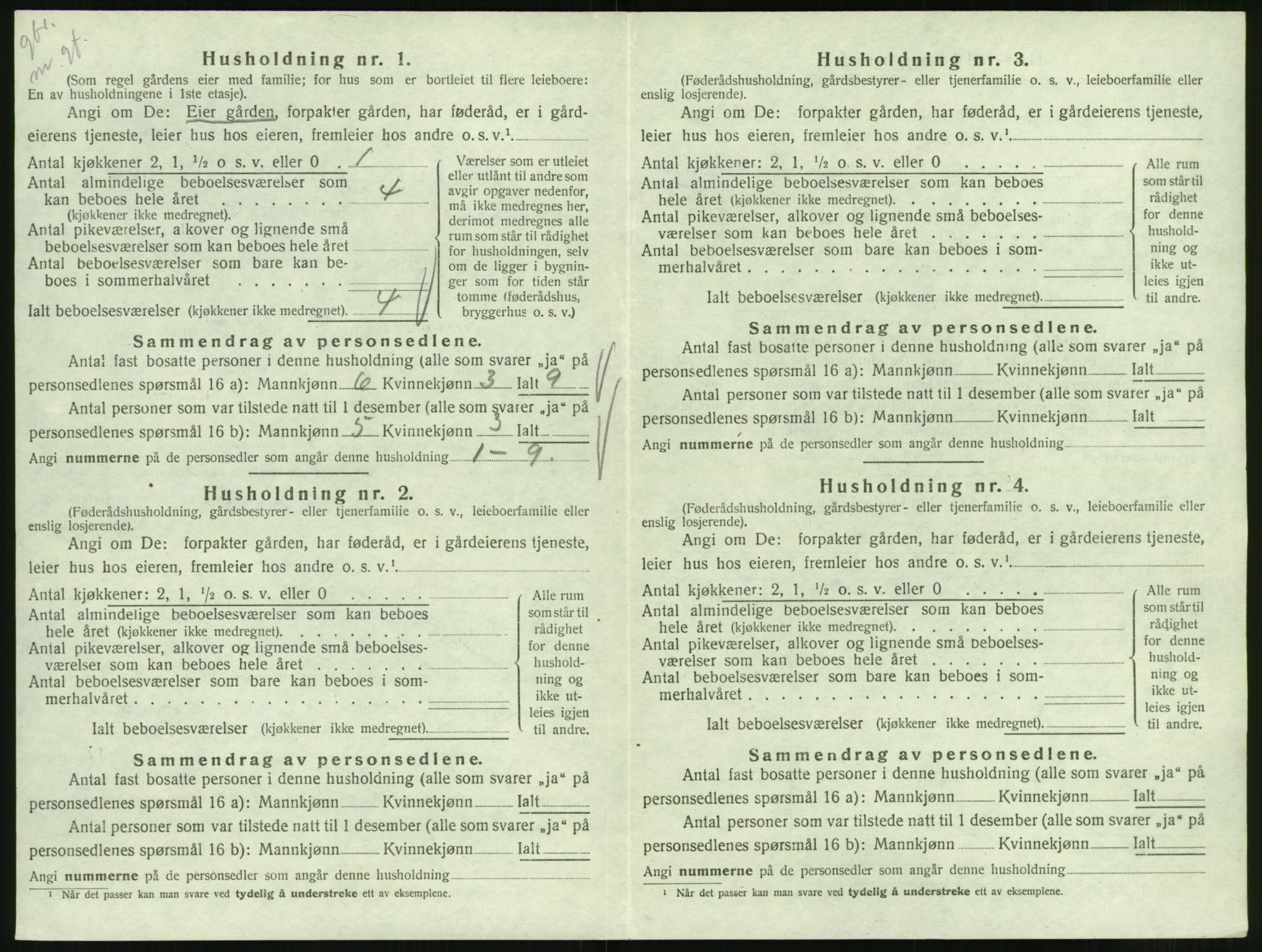 SAT, 1920 census for Syvde, 1920, p. 327