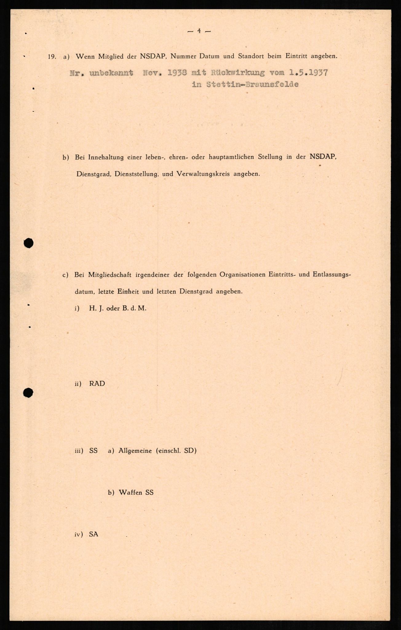 Forsvaret, Forsvarets overkommando II, AV/RA-RAFA-3915/D/Db/L0009: CI Questionaires. Tyske okkupasjonsstyrker i Norge. Tyskere., 1945-1946, p. 542