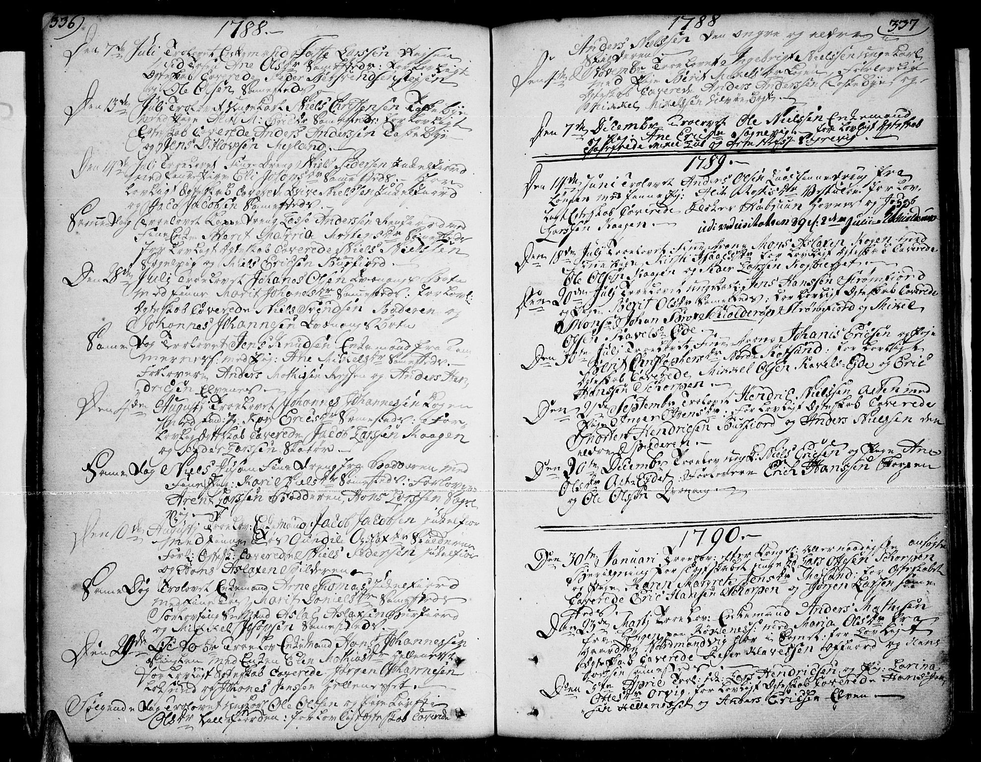 Skjervøy sokneprestkontor, SATØ/S-1300/H/Ha/Haa/L0002kirke: Parish register (official) no. 2, 1781-1817, p. 336-337