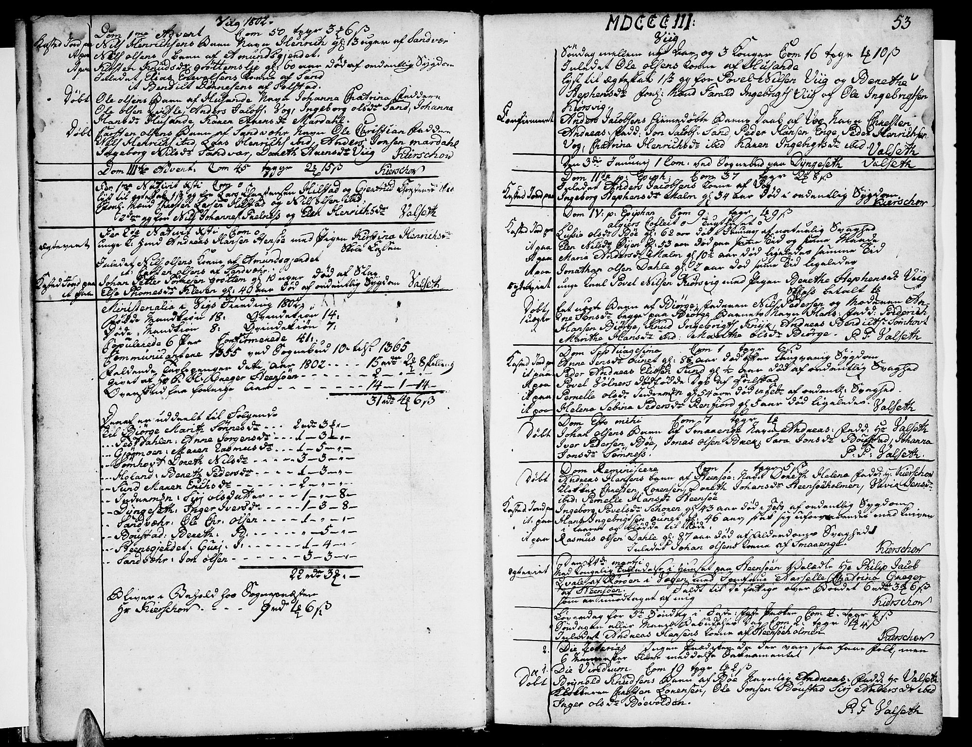 Ministerialprotokoller, klokkerbøker og fødselsregistre - Nordland, SAT/A-1459/812/L0174: Parish register (official) no. 812A03, 1801-1819, p. 53