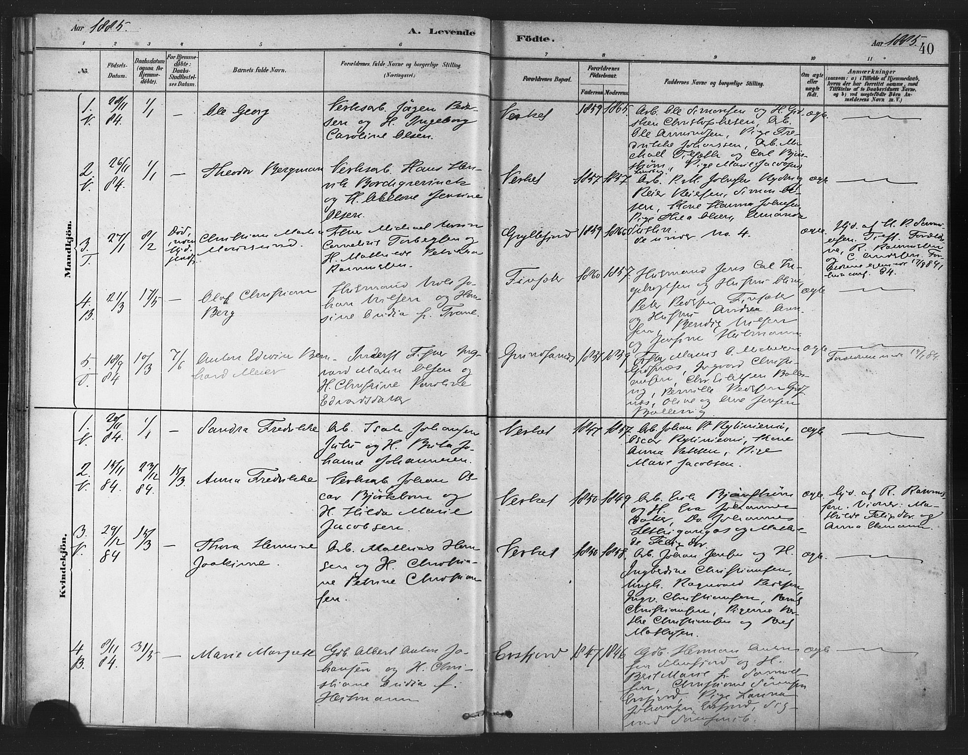 Berg sokneprestkontor, SATØ/S-1318/G/Ga/Gaa/L0004kirke: Parish register (official) no. 4, 1880-1894, p. 40
