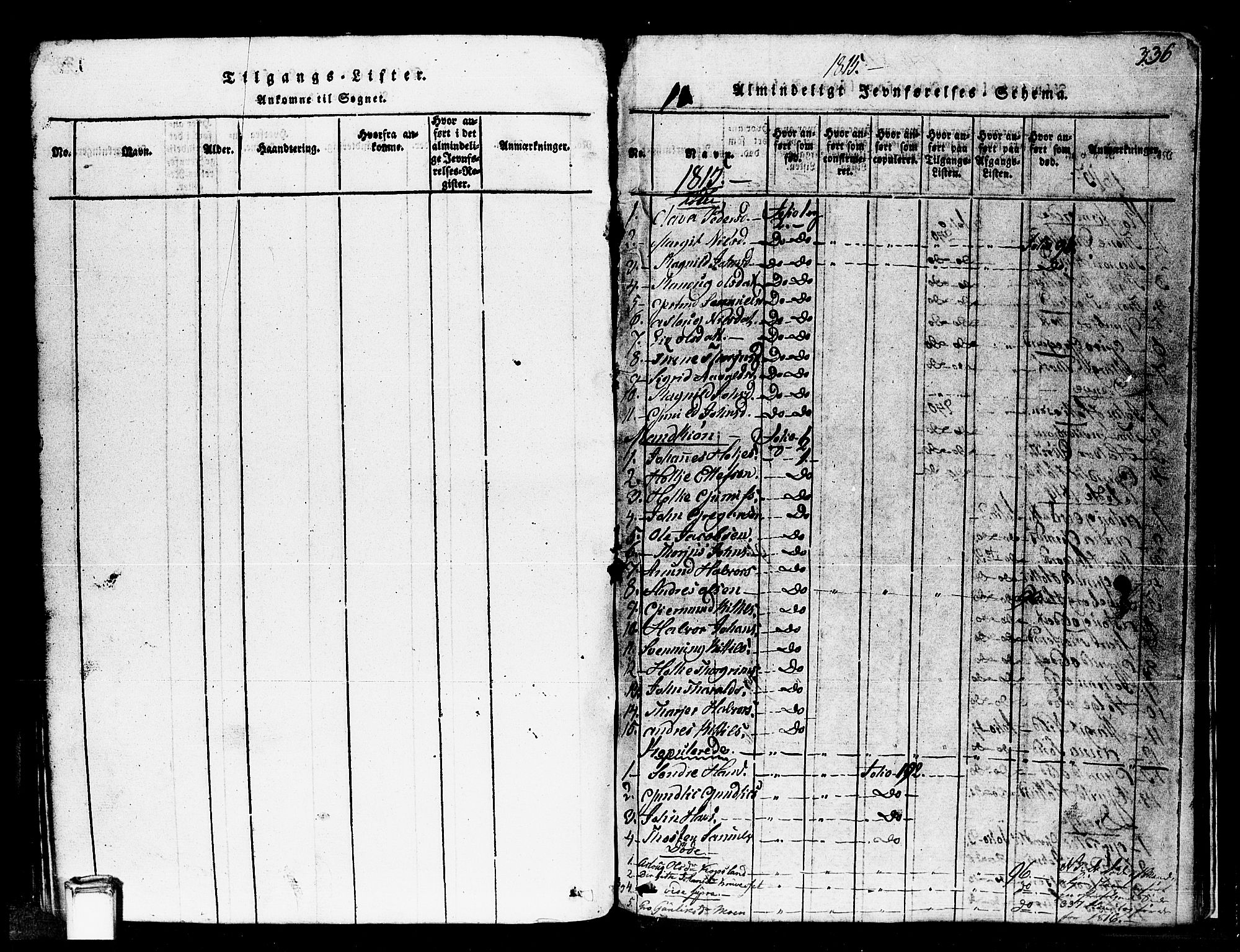 Gransherad kirkebøker, SAKO/A-267/F/Fa/L0001: Parish register (official) no. I 1, 1815-1843, p. 336