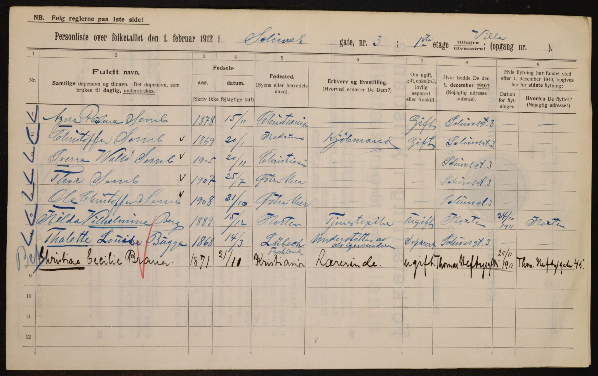 OBA, Municipal Census 1912 for Kristiania, 1912, p. 89805