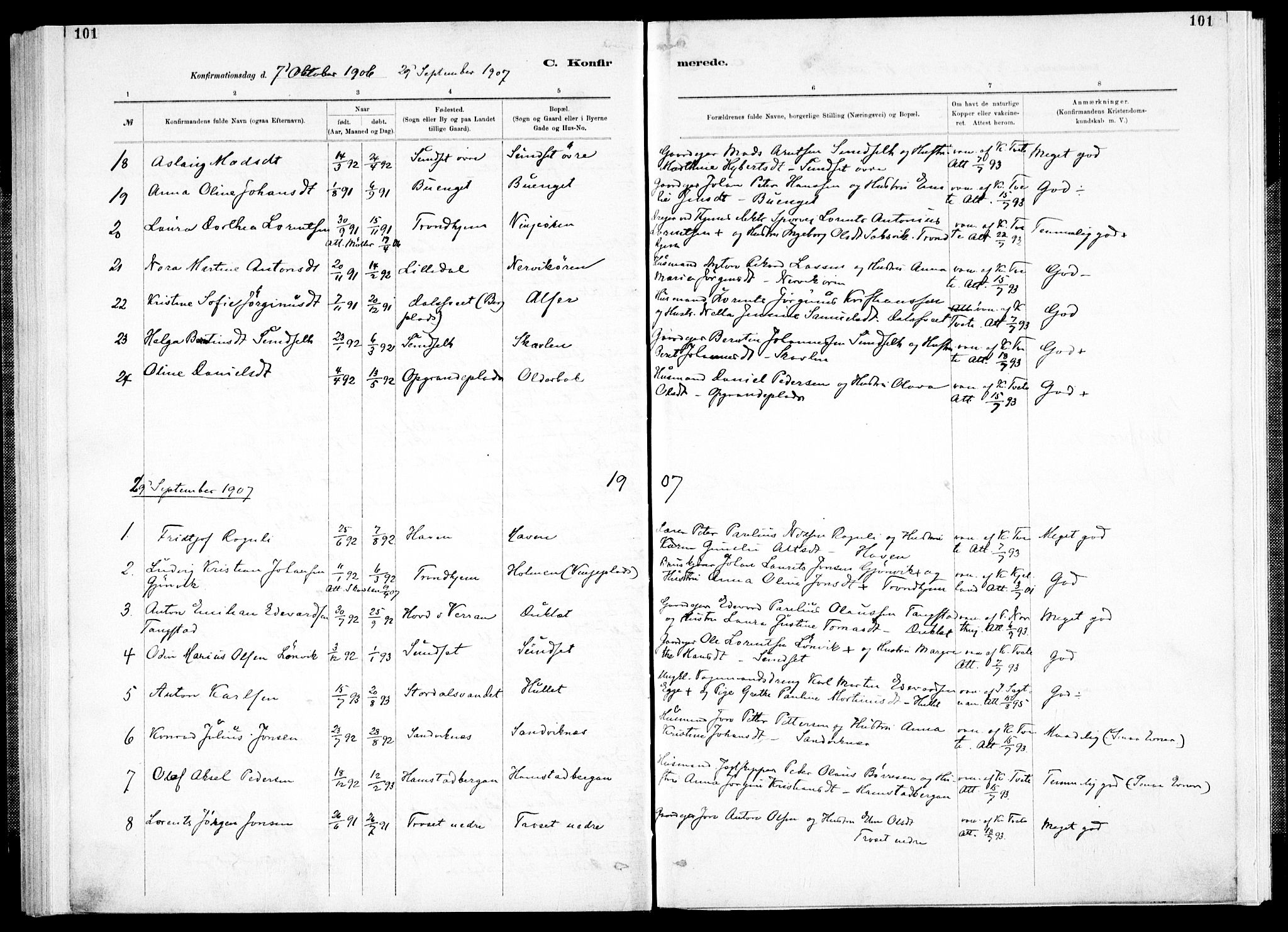 Ministerialprotokoller, klokkerbøker og fødselsregistre - Nord-Trøndelag, SAT/A-1458/733/L0325: Parish register (official) no. 733A04, 1884-1908, p. 101