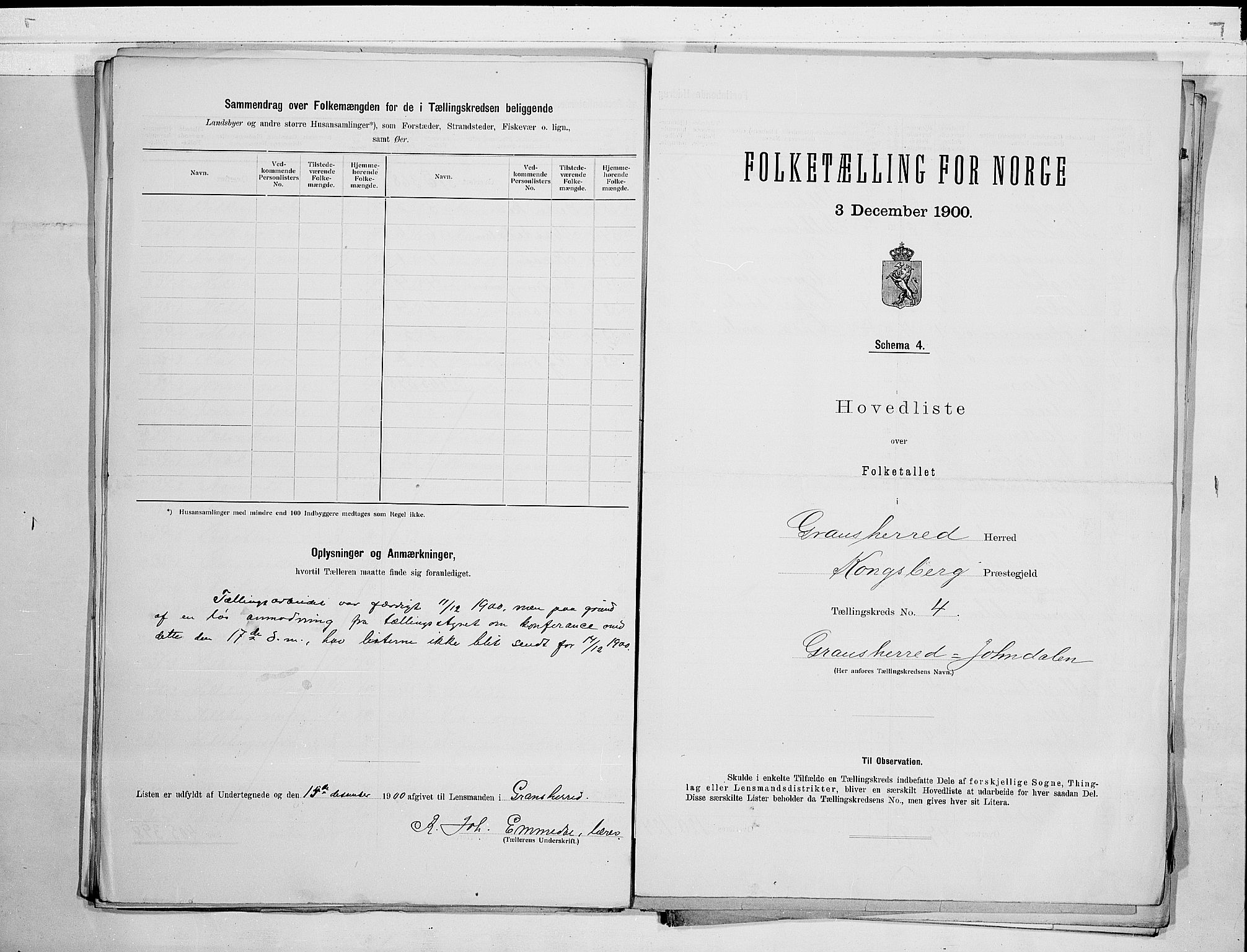 SAKO, 1900 census for Gransherad, 1900, p. 10