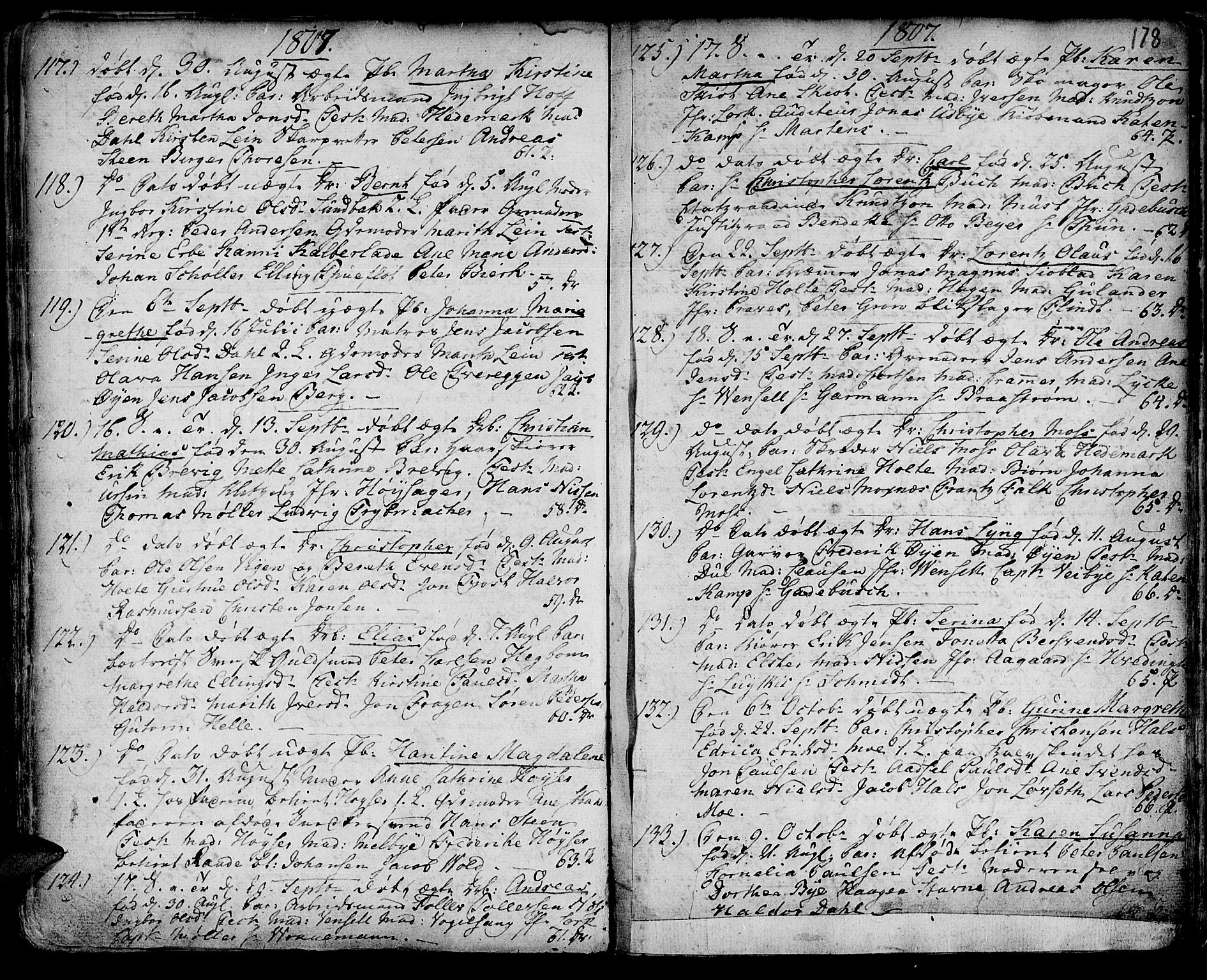 Ministerialprotokoller, klokkerbøker og fødselsregistre - Sør-Trøndelag, SAT/A-1456/601/L0039: Parish register (official) no. 601A07, 1770-1819, p. 178