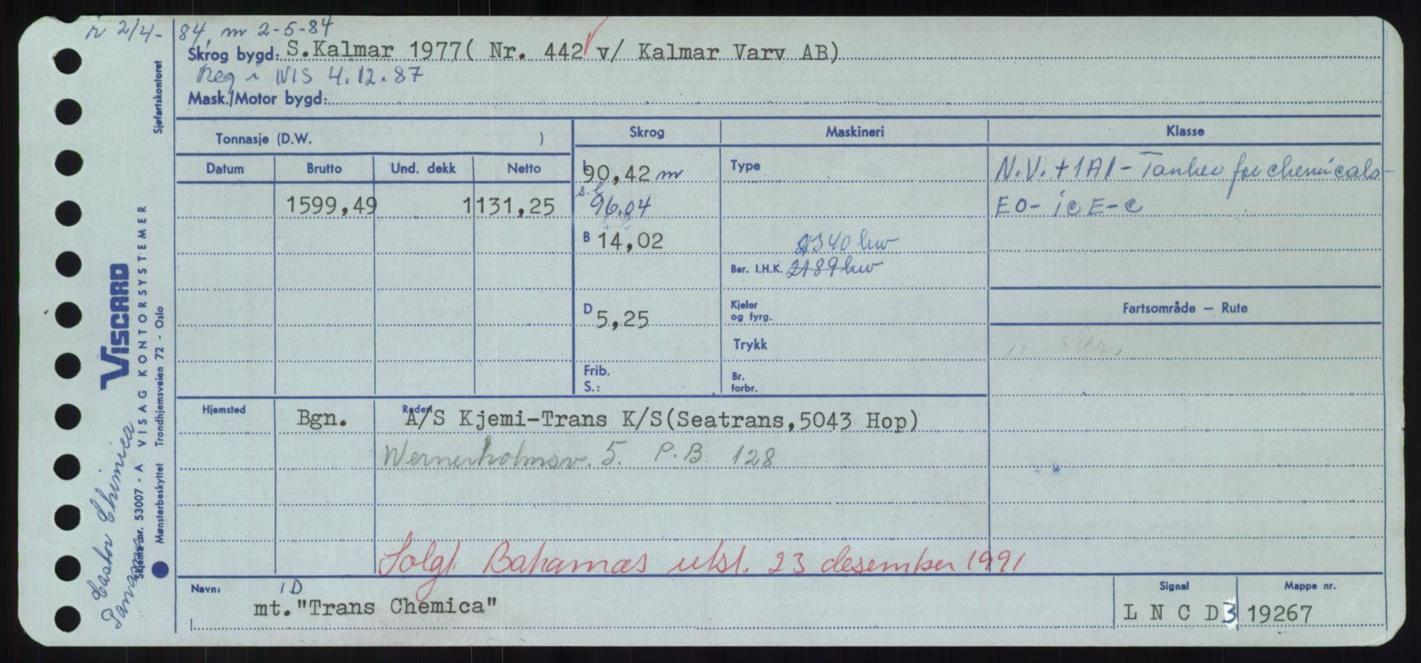 Sjøfartsdirektoratet med forløpere, Skipsmålingen, RA/S-1627/H/Hd/L0039: Fartøy, Ti-Tø, p. 499