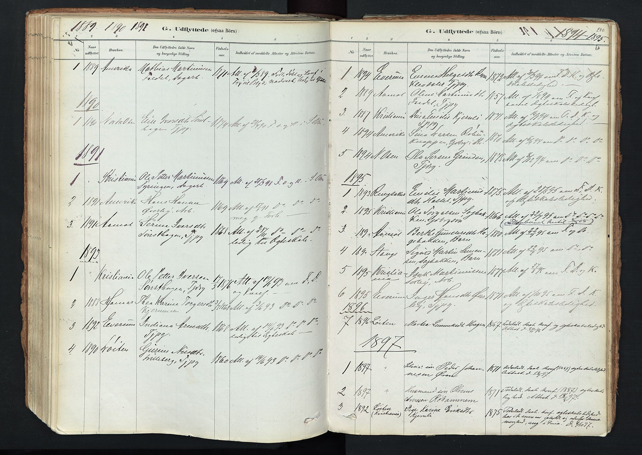 Trysil prestekontor, SAH/PREST-046/H/Ha/Haa/L0011: Parish register (official) no. 11, 1878-1912, p. 240