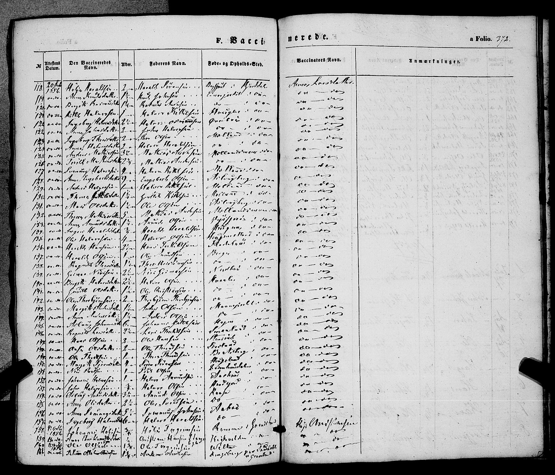 Hjartdal kirkebøker, AV/SAKO-A-270/F/Fa/L0008: Parish register (official) no. I 8, 1844-1859, p. 372