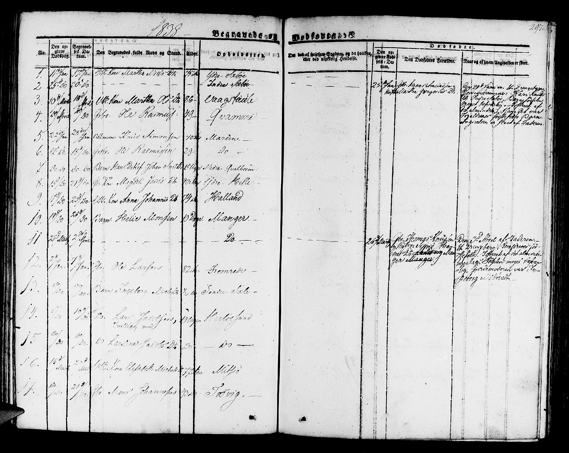 Manger sokneprestembete, AV/SAB-A-76801/H/Haa: Parish register (official) no. A 4, 1824-1838, p. 297